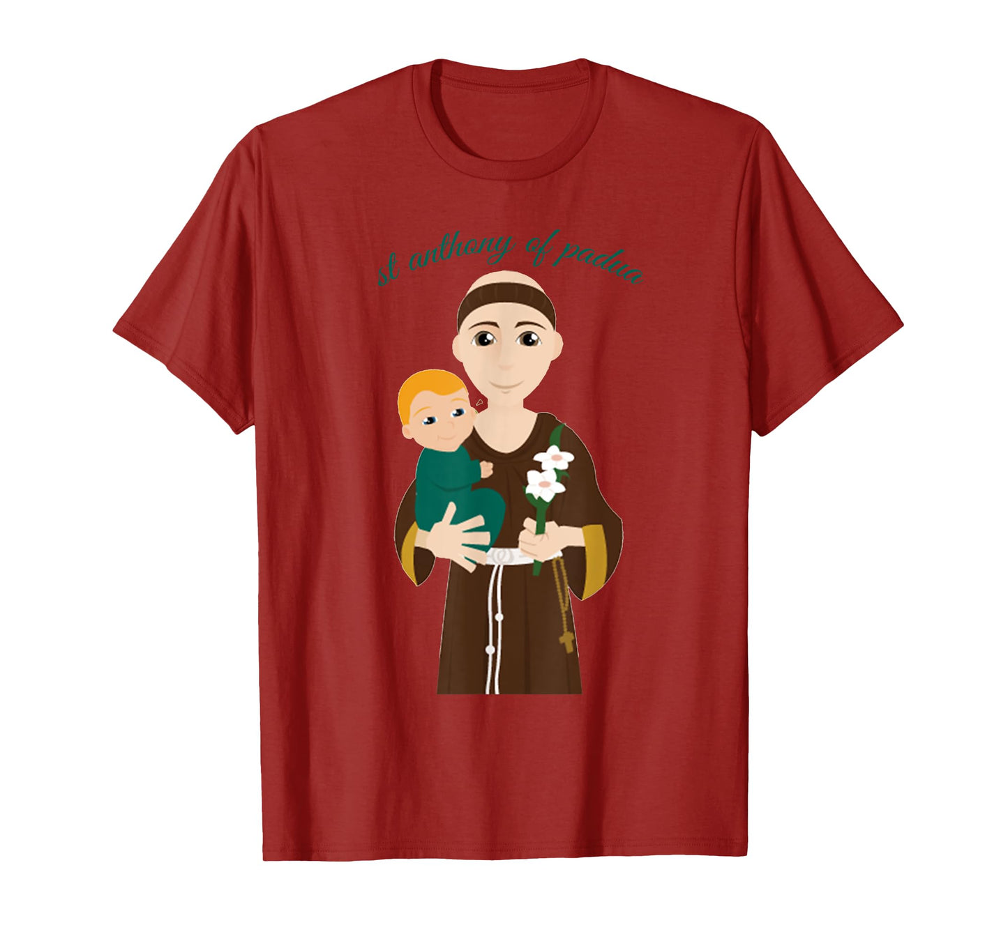 St Anthony of Padua Vintage Catholic Saint Infant Jesus T-Shirt