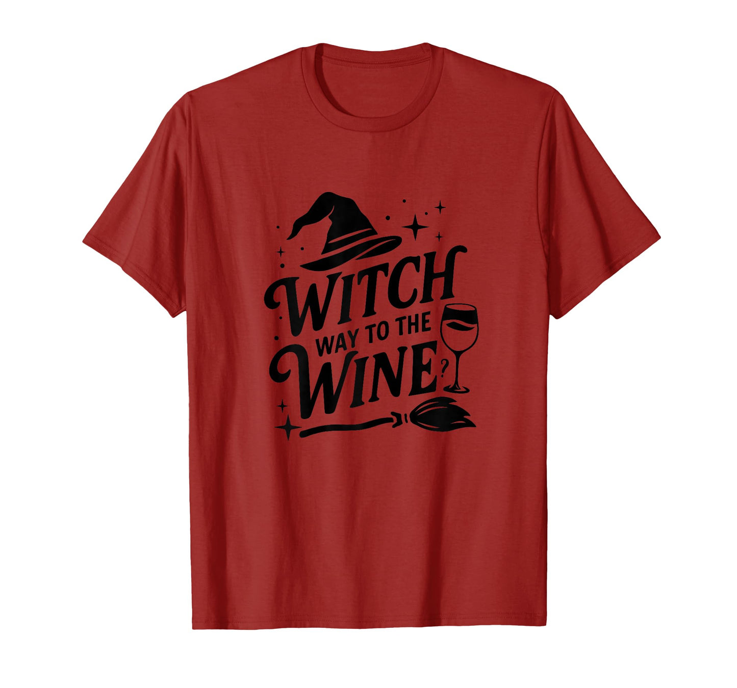 Witch Way to The Wine Funny Drinking Halloween Costume T-Shirt