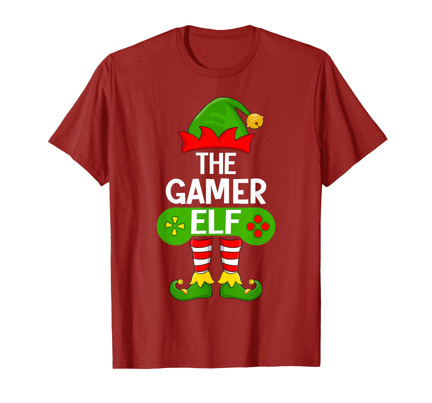 Gamer Elf Xmas Matching Family Elf Squad Christmas T-Shirt