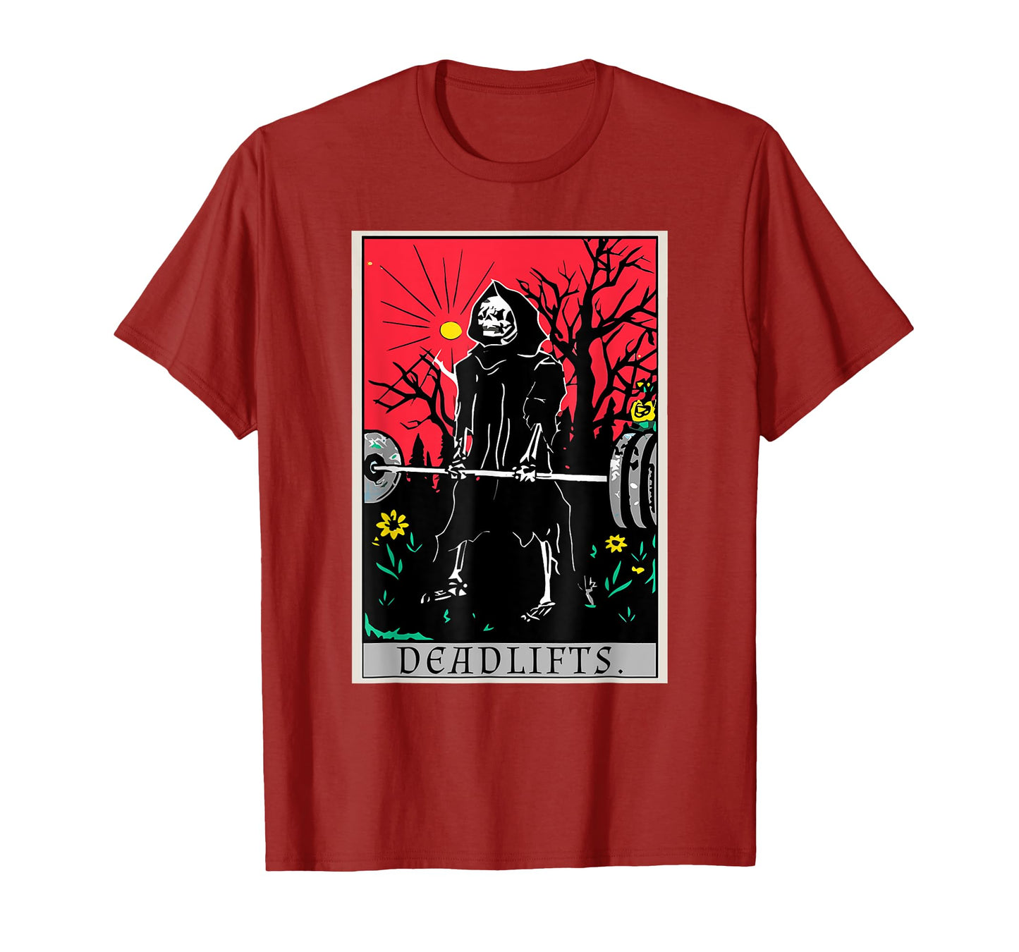 Tarot Card Funny Gym Deadlifts Workout Deadlift Fitness T-Shirt