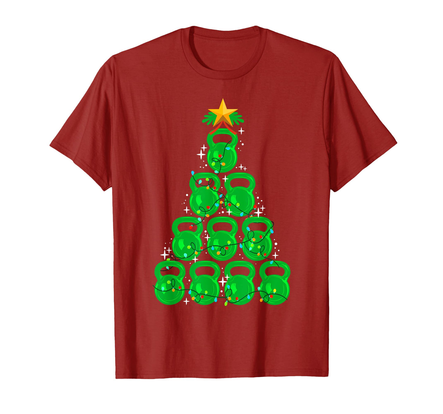 Christmas Tree Kettlebell Xmas Gym Workout Fitness Exercise T-Shirt