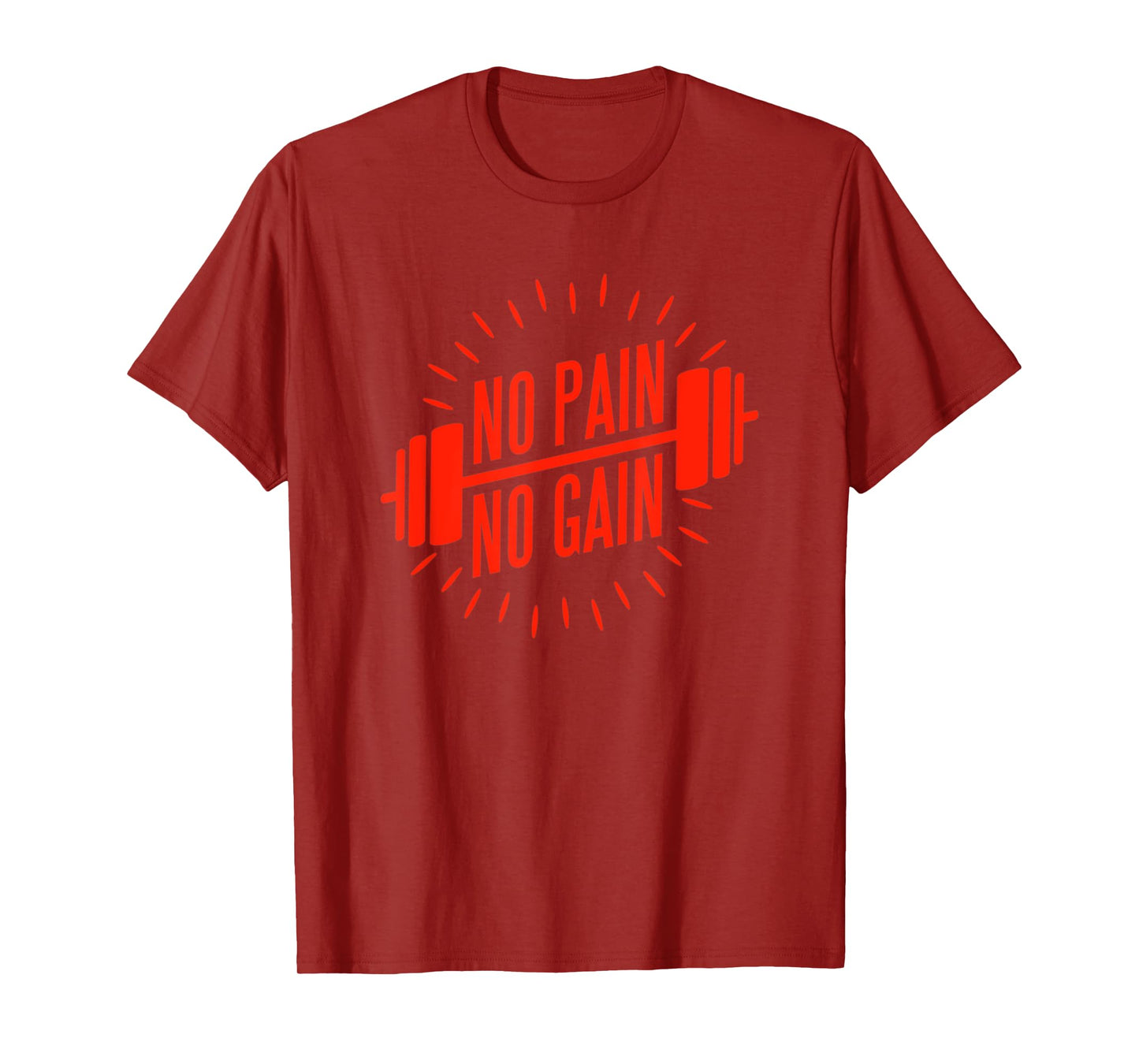 No Pain No Gain Fitness Gym Clothing Equipment Men Women T-Shirt