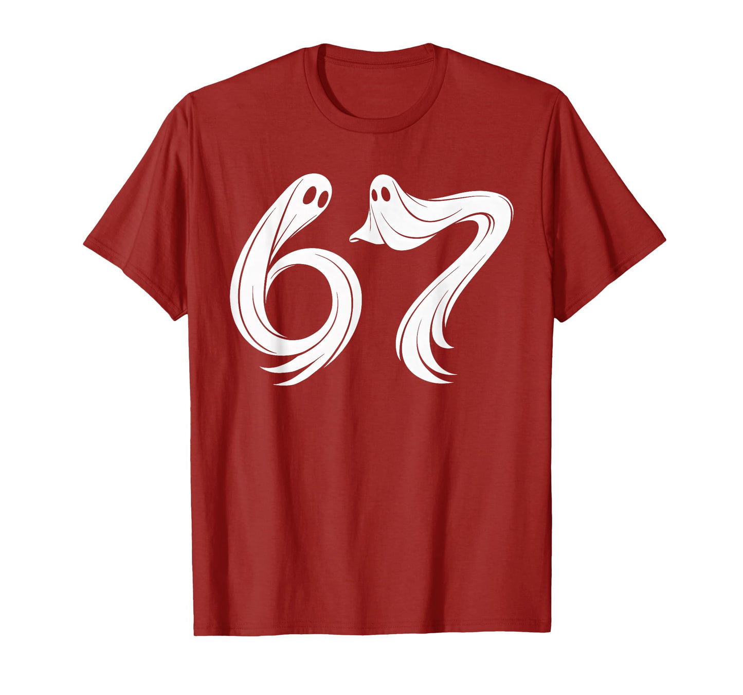 Funny Six Seven 6 7 Meme 67 Design Ghost Halloween Costume T-Shirt
