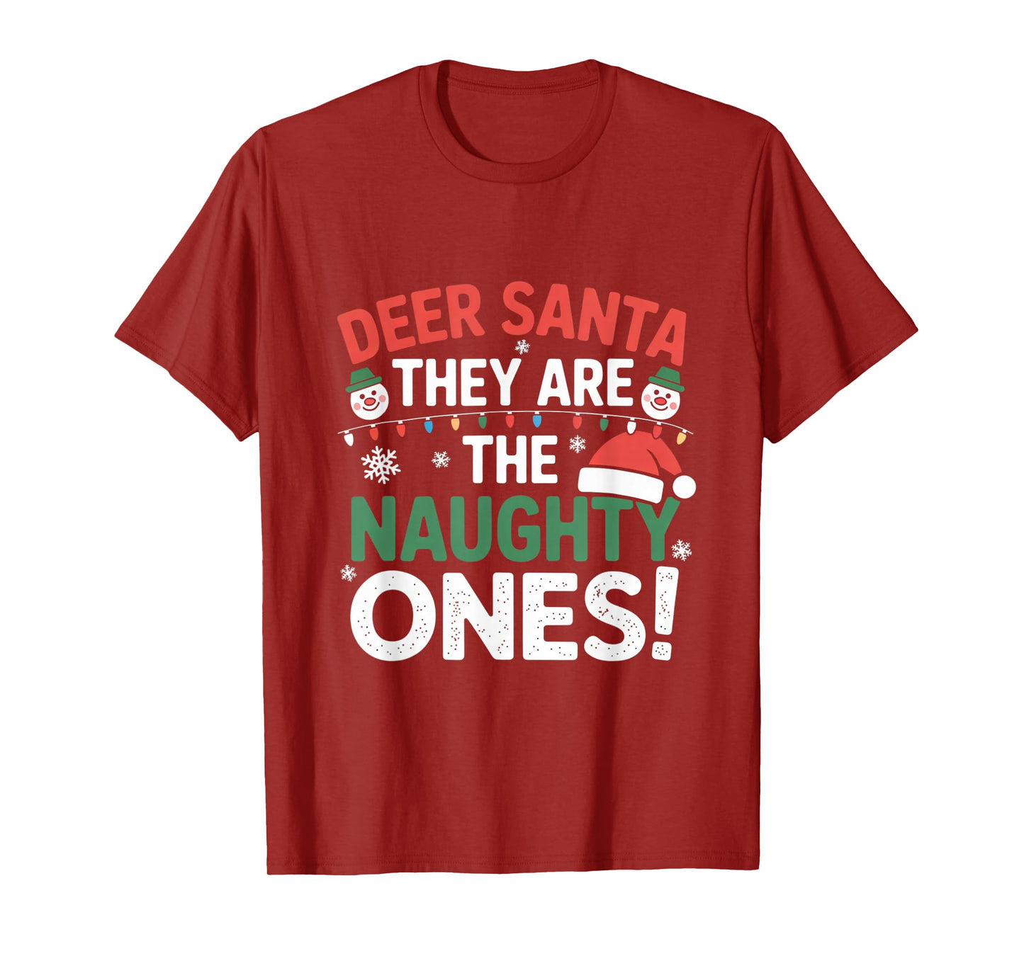 Dear Santa They are The Naughty Ones Humorous Christmas T-Shirt