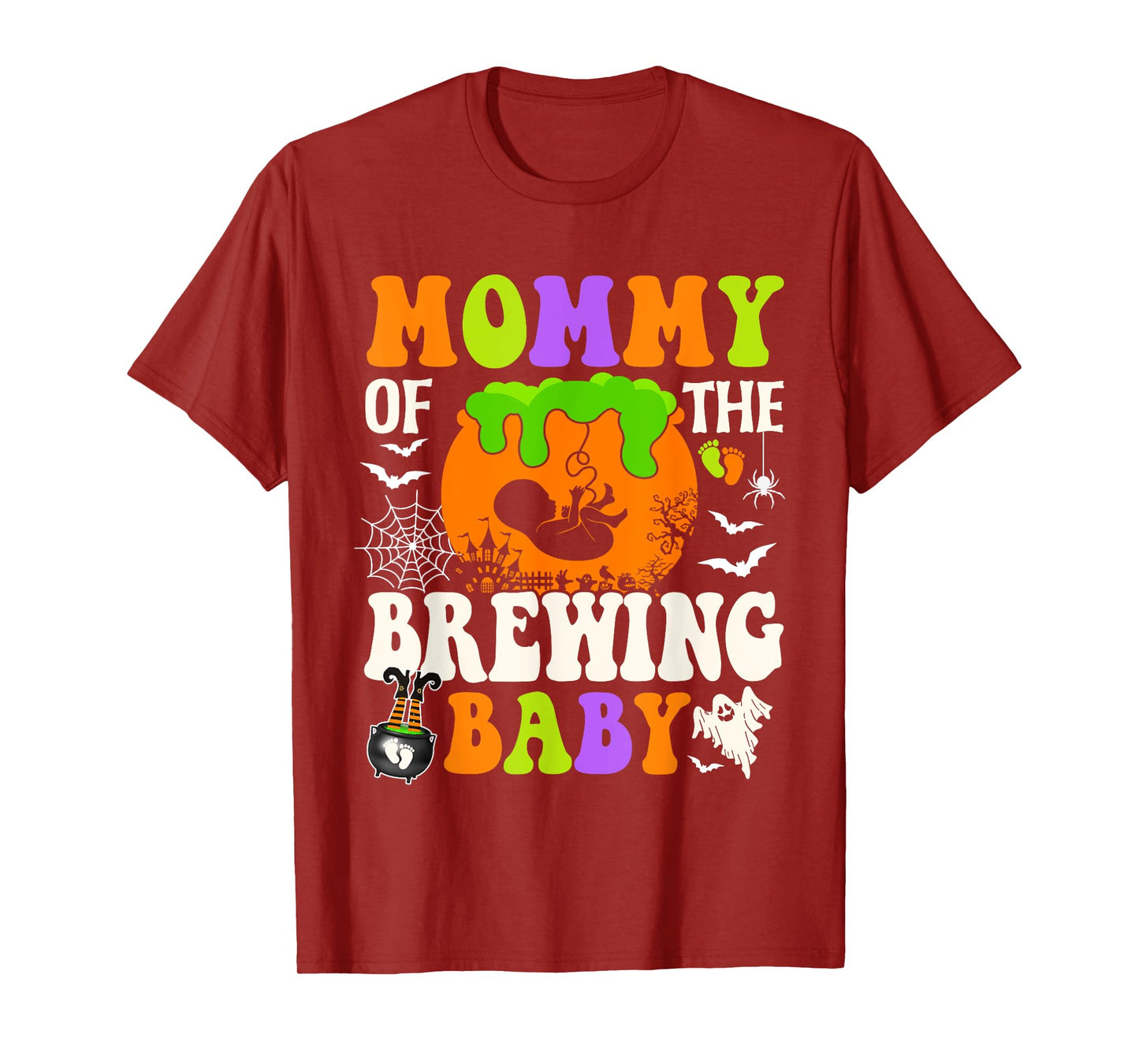Mommy Of The Brewing Baby Halloween Pregnancy Baby Shower T-Shirt
