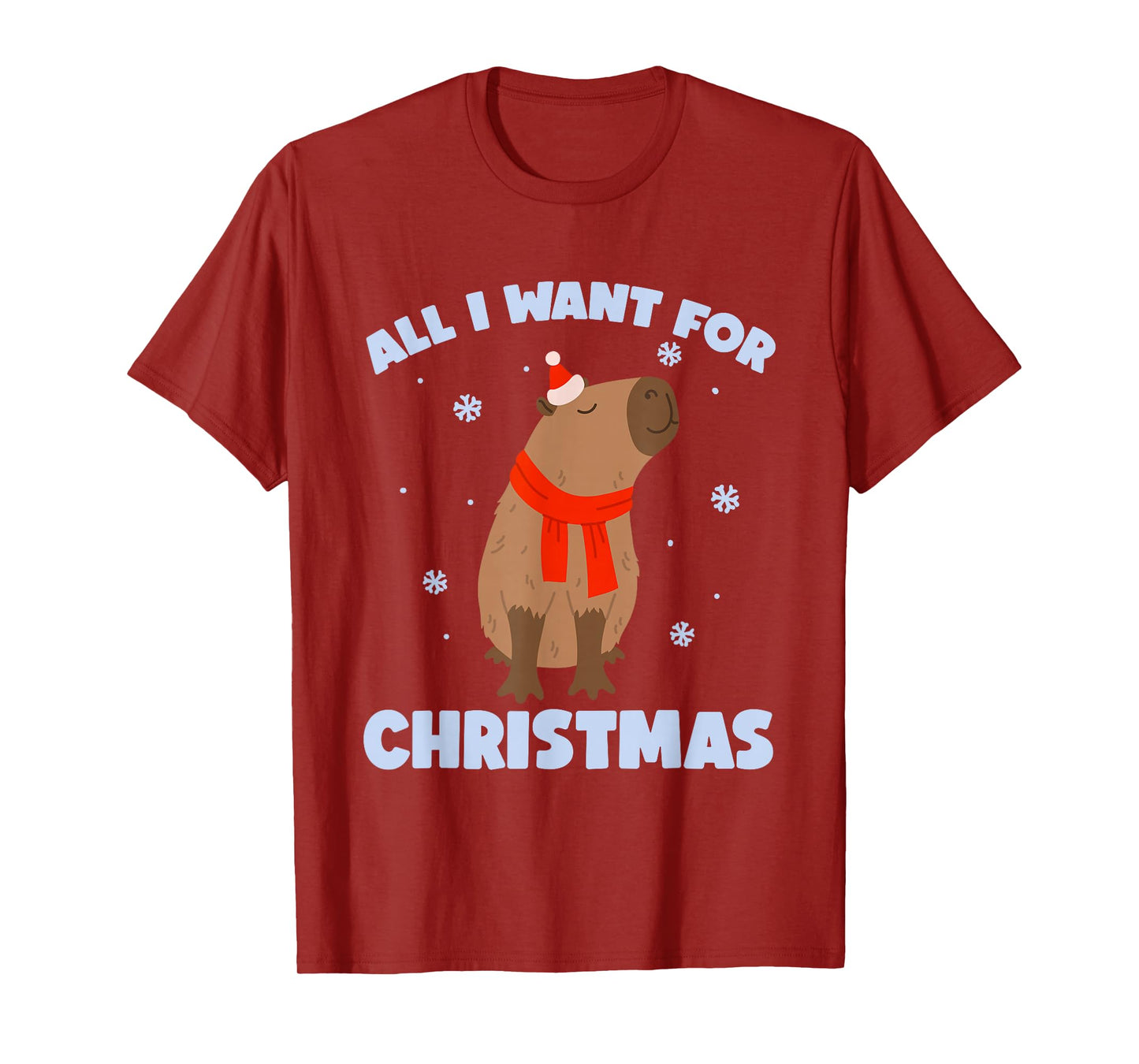 Want for Christmas is Capy | Christmas Capybara Santa T-Shirt