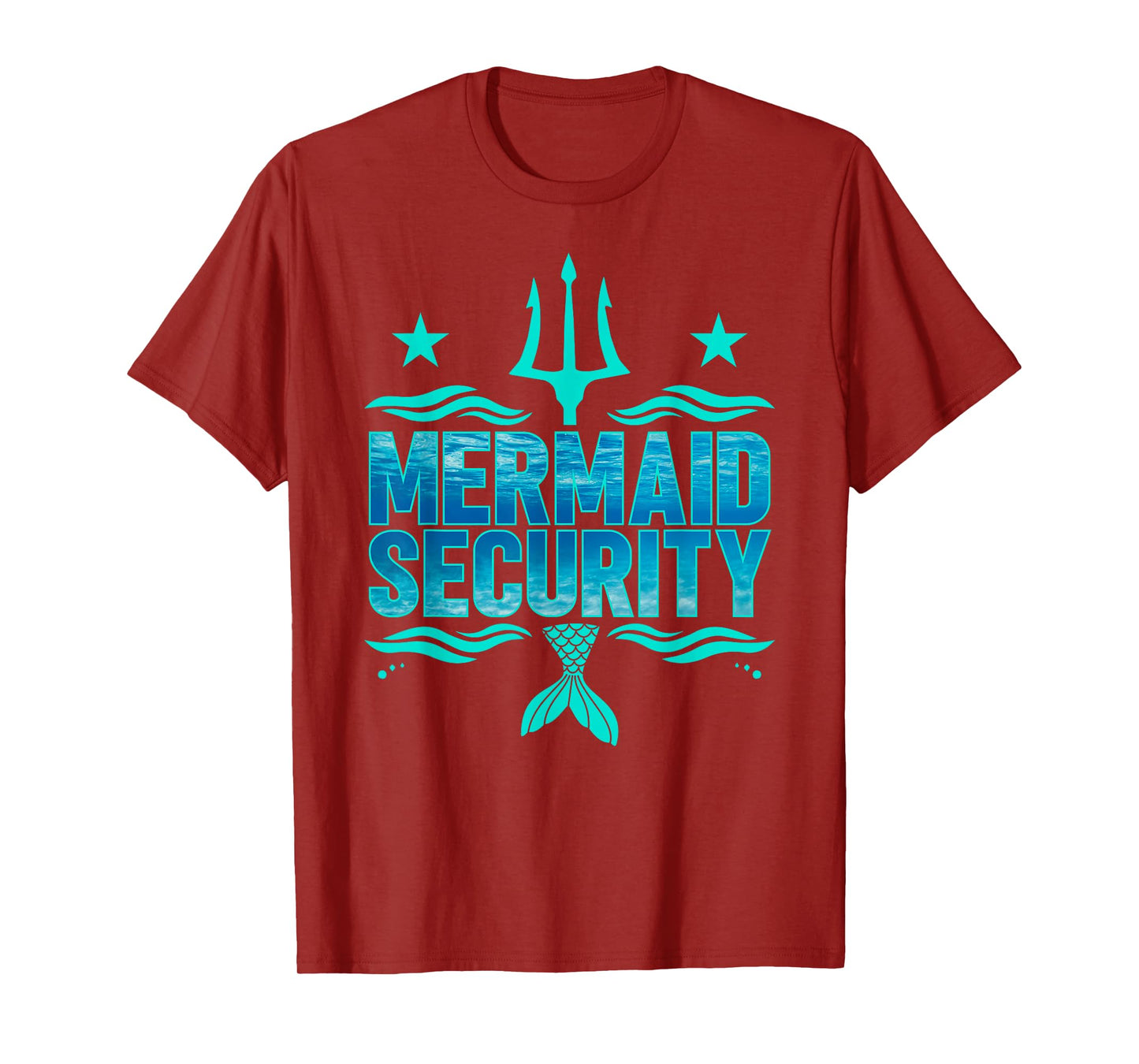 Mermaid Security Squad Matching Trident Birthday Love Merman T-Shirt