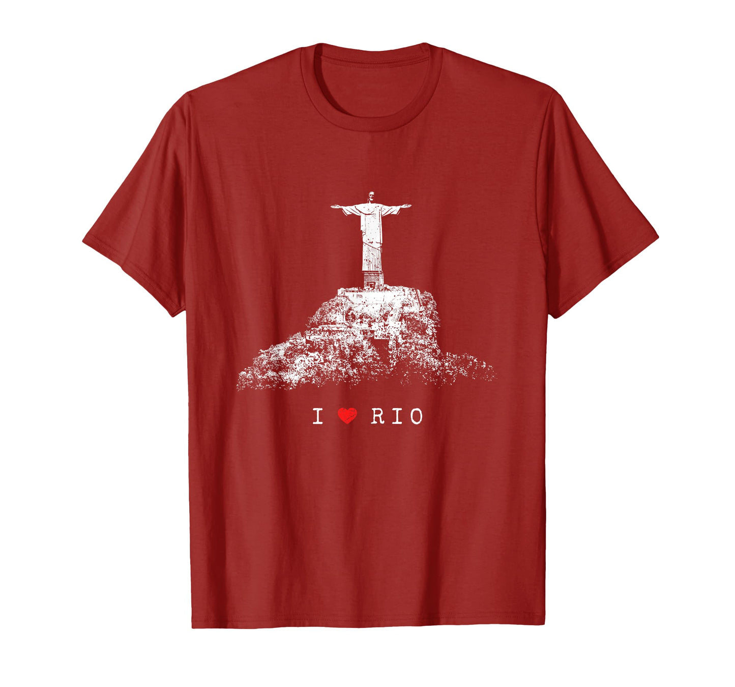 Rio de Janeiro Skyline Statue of Jesus Christ Brazil Love T-Shirt