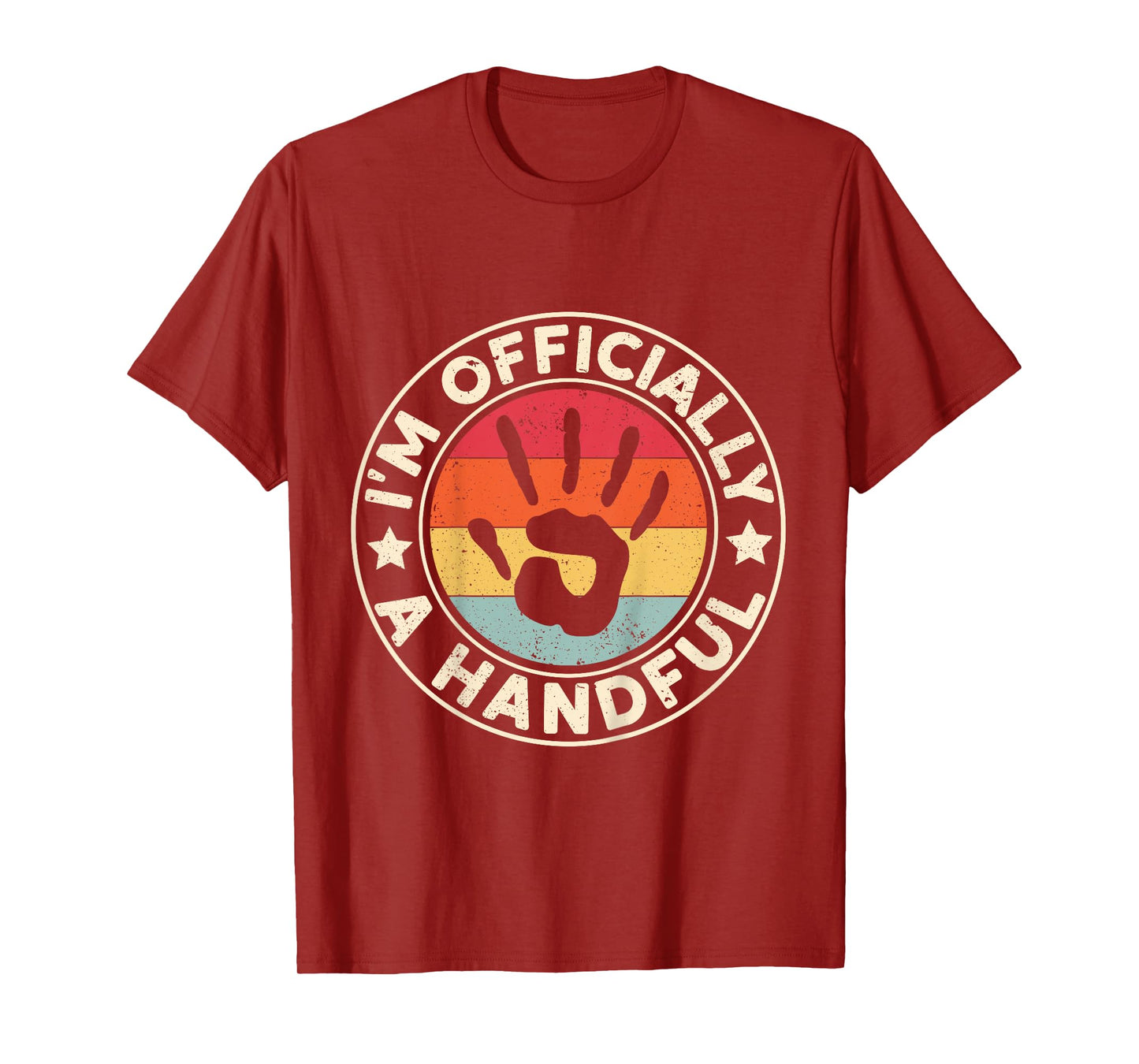 Kids I'm Officially A Handful Five Cute 5th Birthday Turning 5 T-Shirt