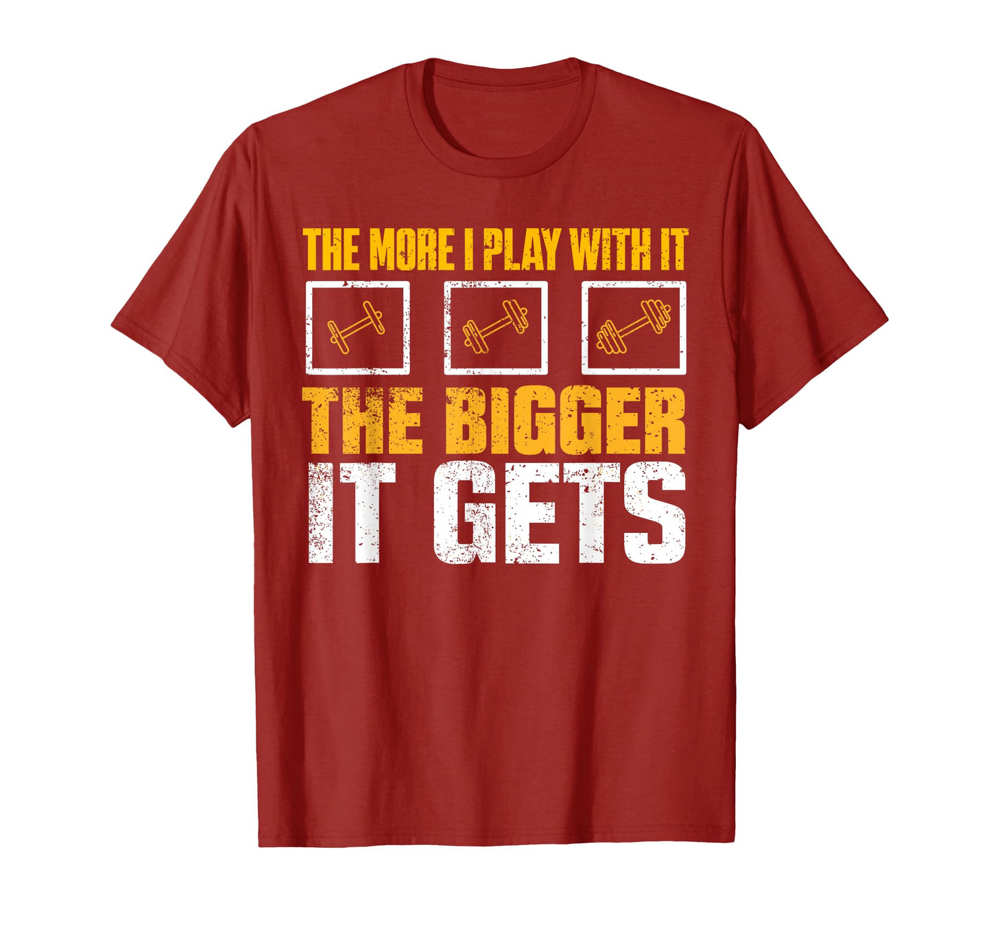 The More I Play With it the Bigger it Gets Gym Muscles Joke T-Shirt