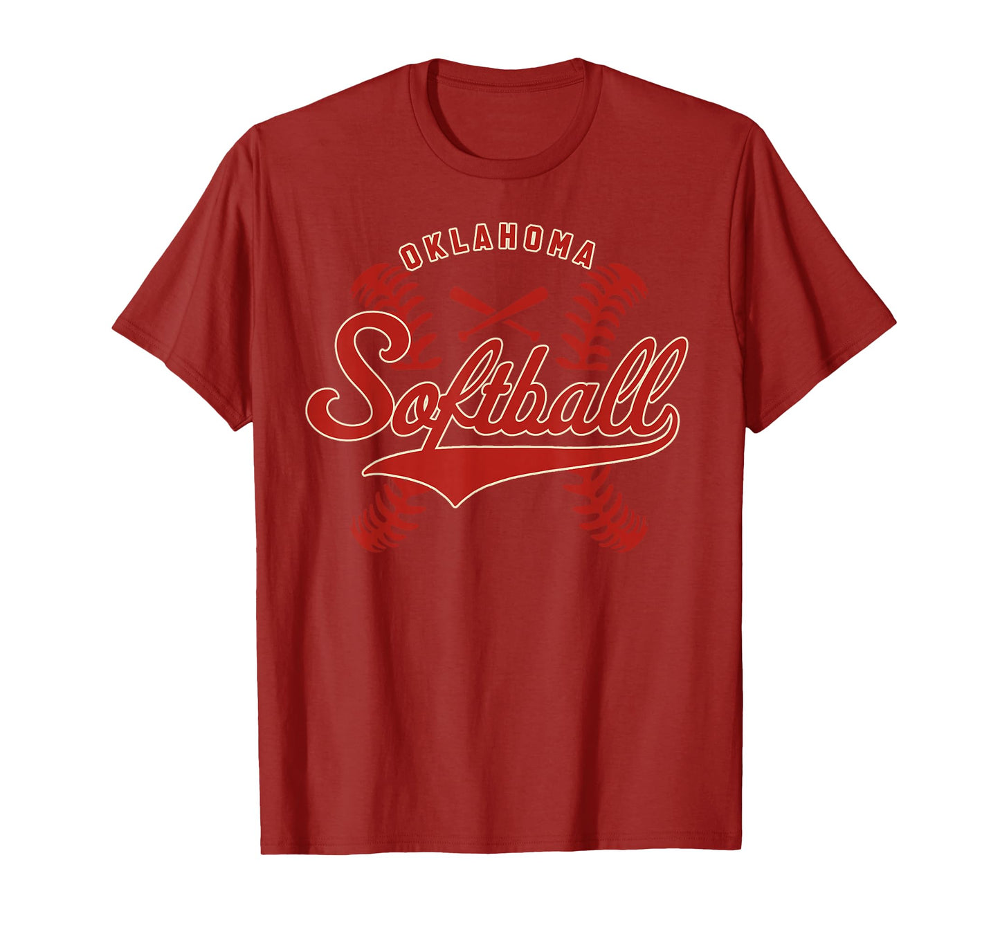 Oklahoma Softball Vintage Mens Kids Team Retro Softball Fan T-Shirt