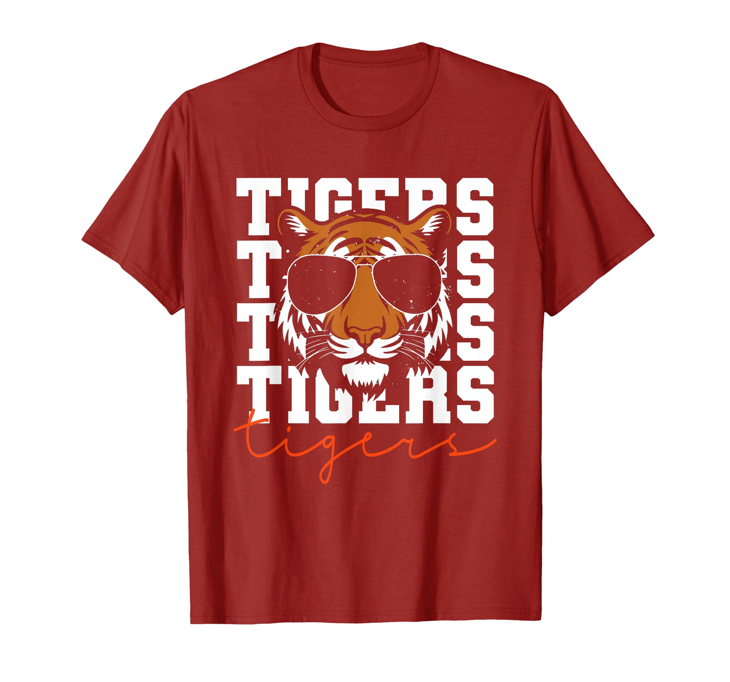 Vintage Tigers Inspirational Athletic Name Design Gift T-Shirt
