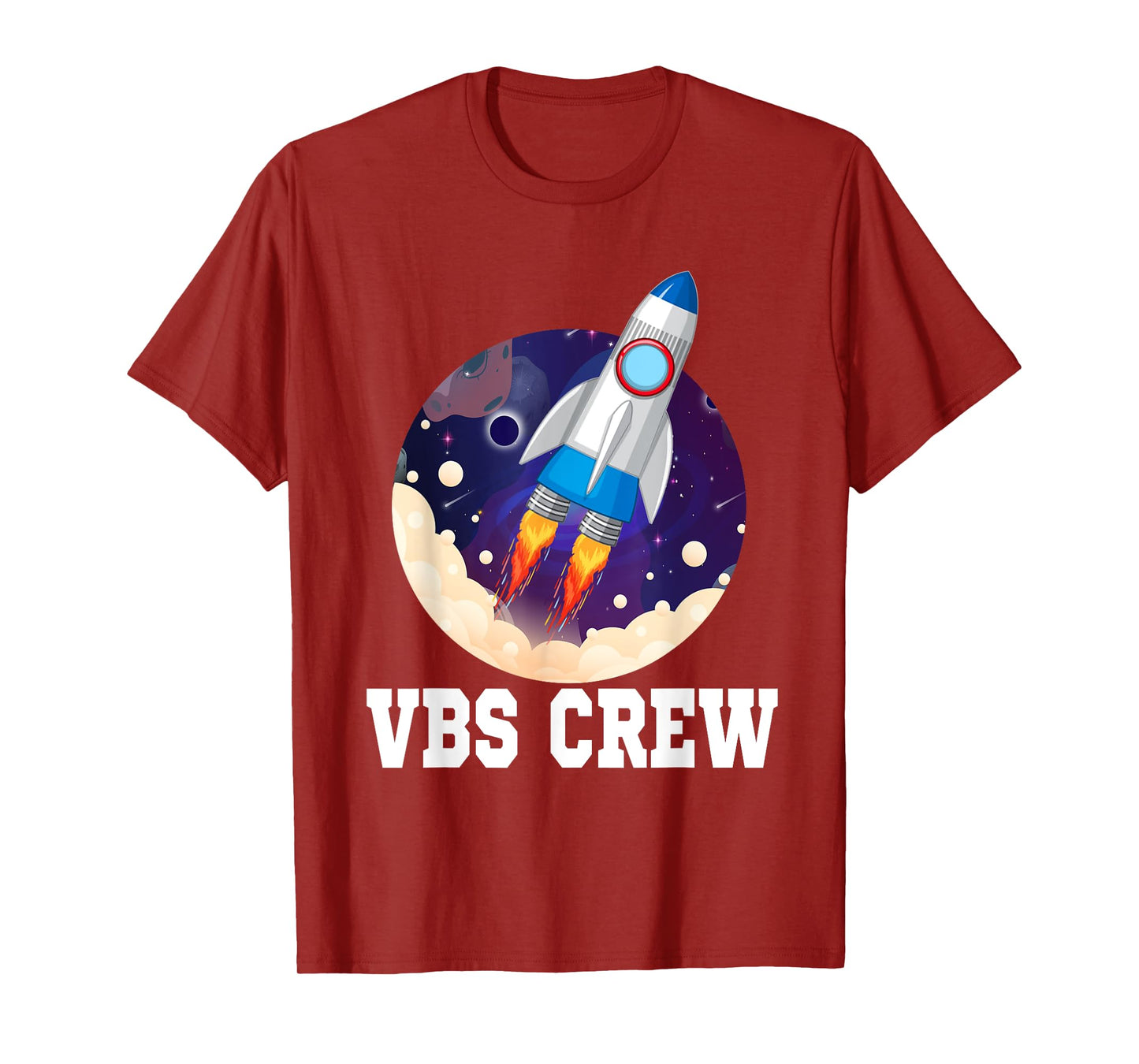 I Love VBS 2025 Space Crew Vacation Bible School Rocket T-Shirt