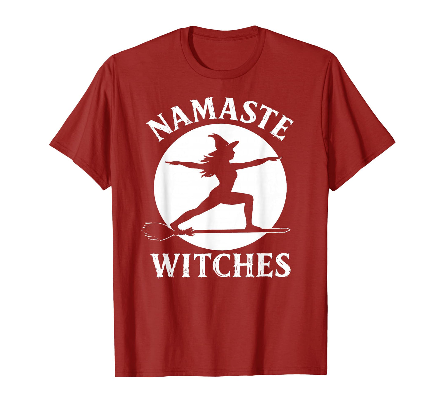Namaste Witches Funny Halloween Yoga Warrior Pose Witch T-Shirt