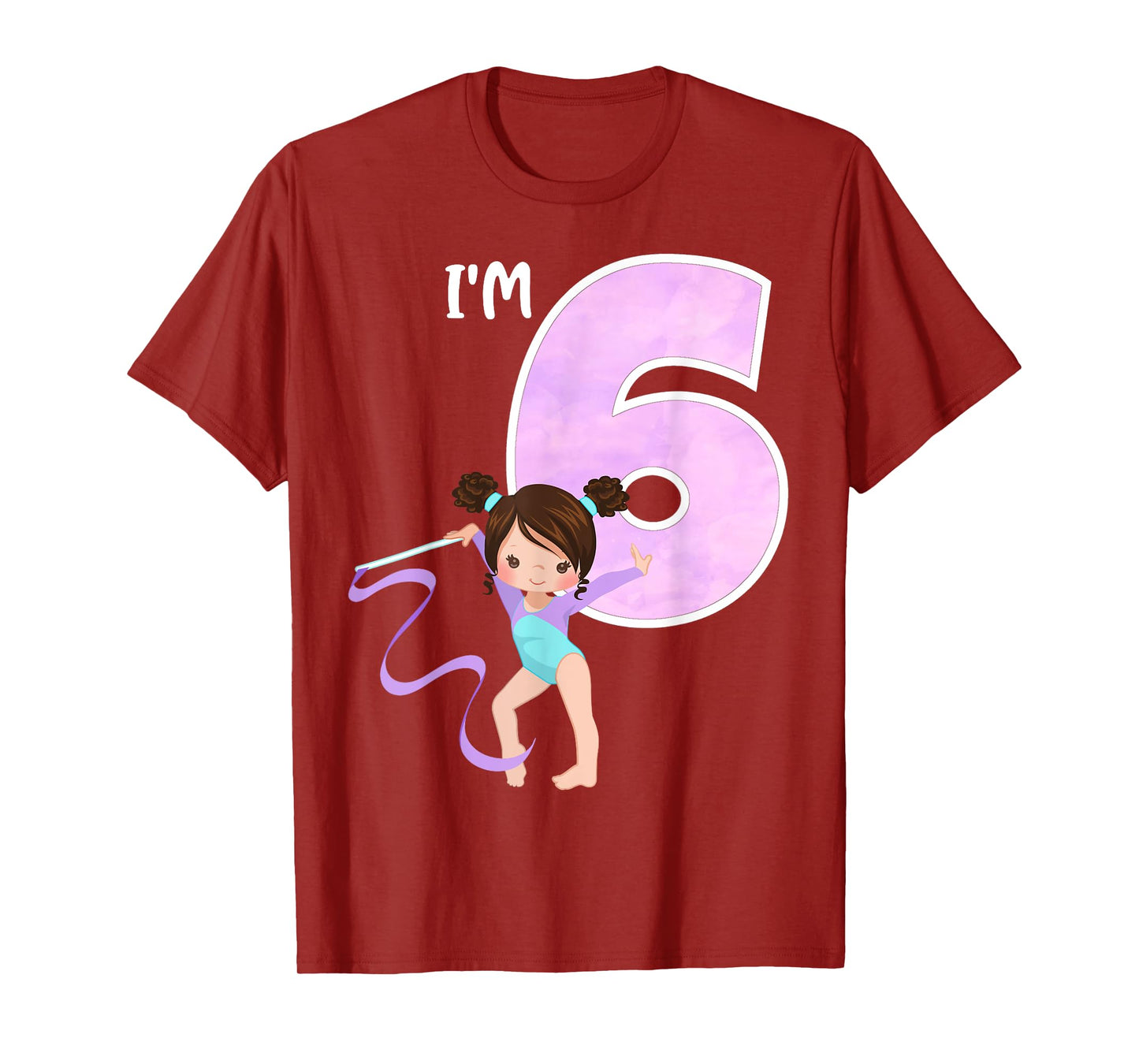 Girl's 6 Year Old Gymnast 6th Birthday Party Gymnastics T-Shirt