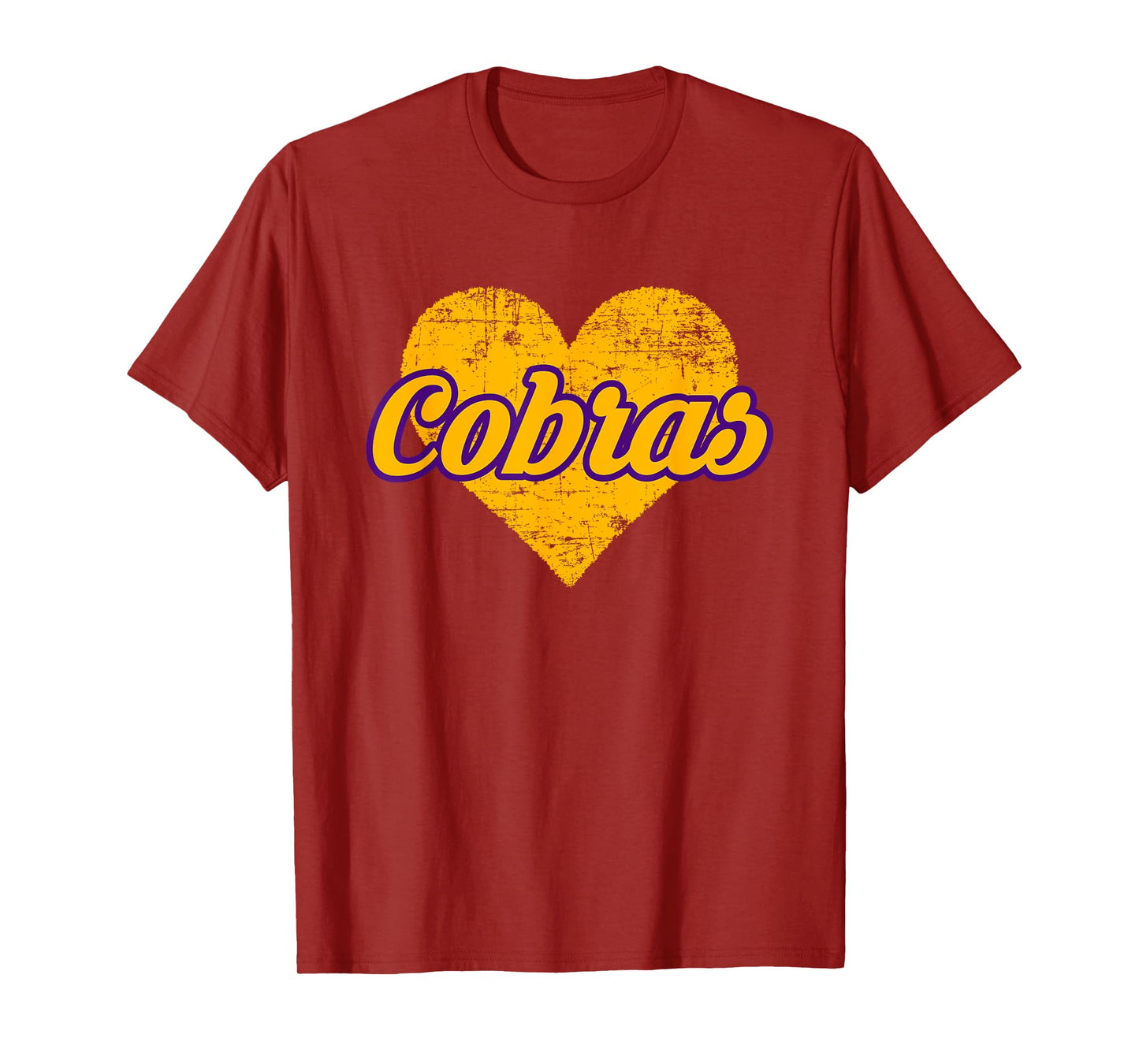 Fountain Lake Cobras Over Heart T-Shirt