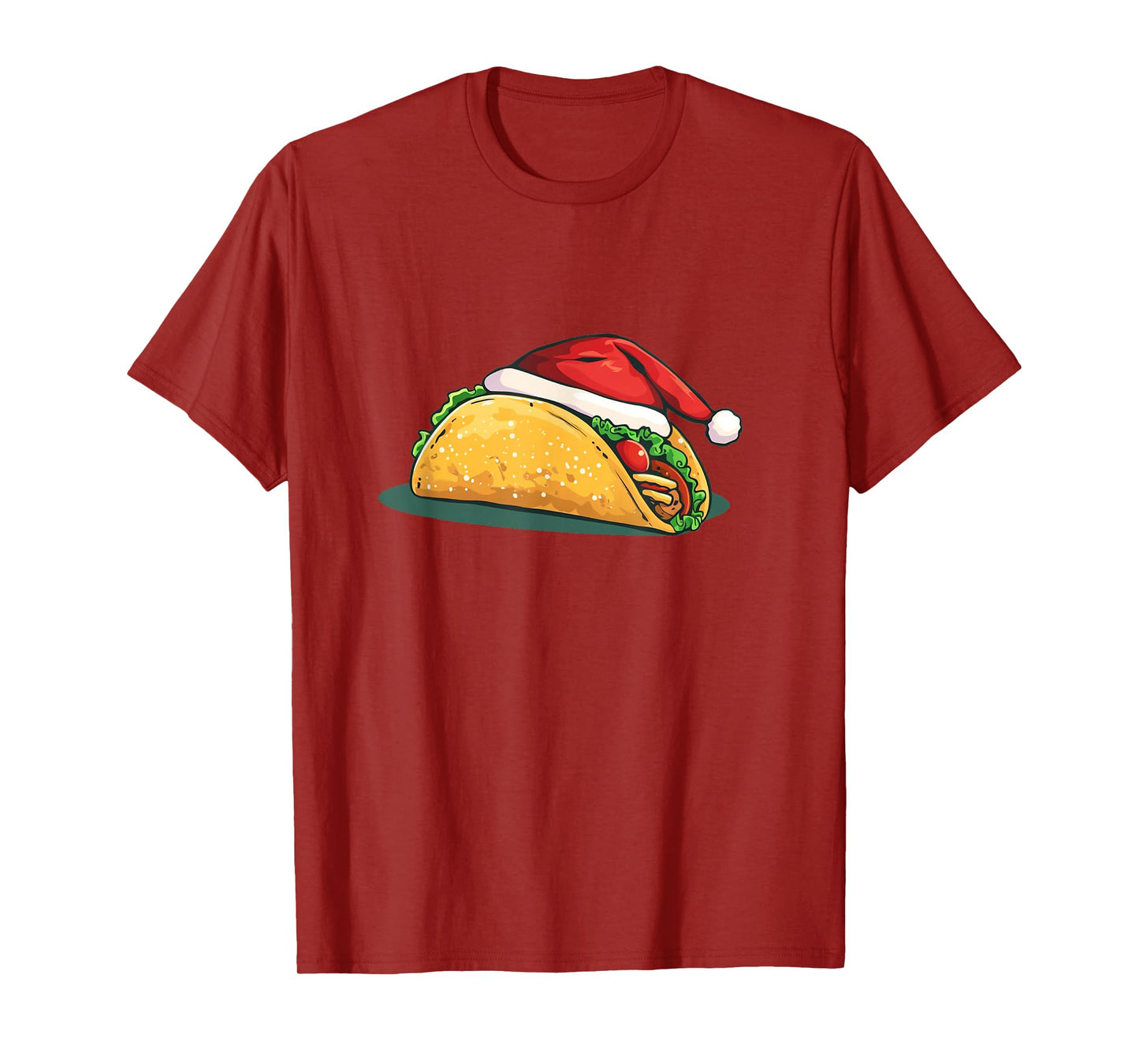 Festive Taco Food Costume for Santa Claus Hat Lovers T-Shirt