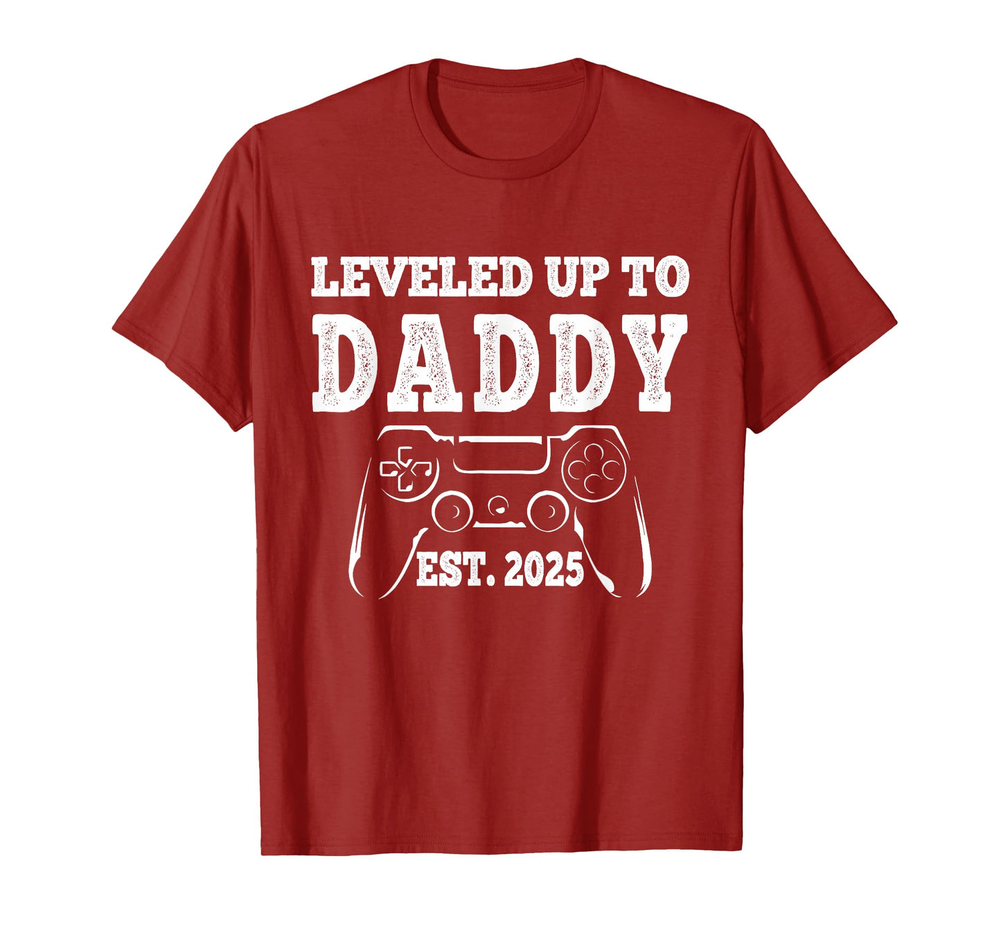 Leveled Up To Daddy 2025 Dad Pregnancy Announcement For Men T-Shirt