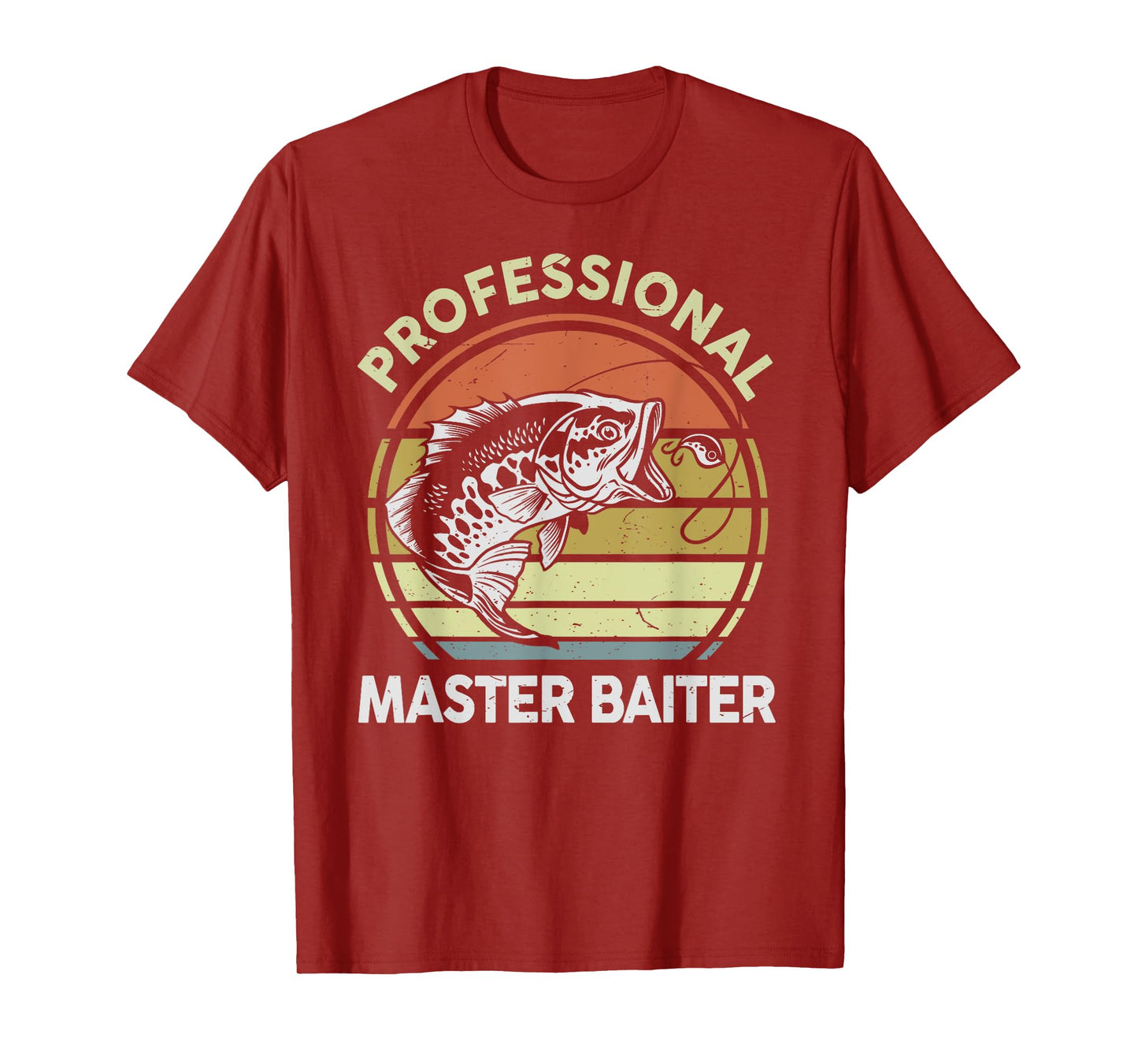 Fishing-Shirt Professional Master-Baiter Funny Dad Vintage T-Shirt
