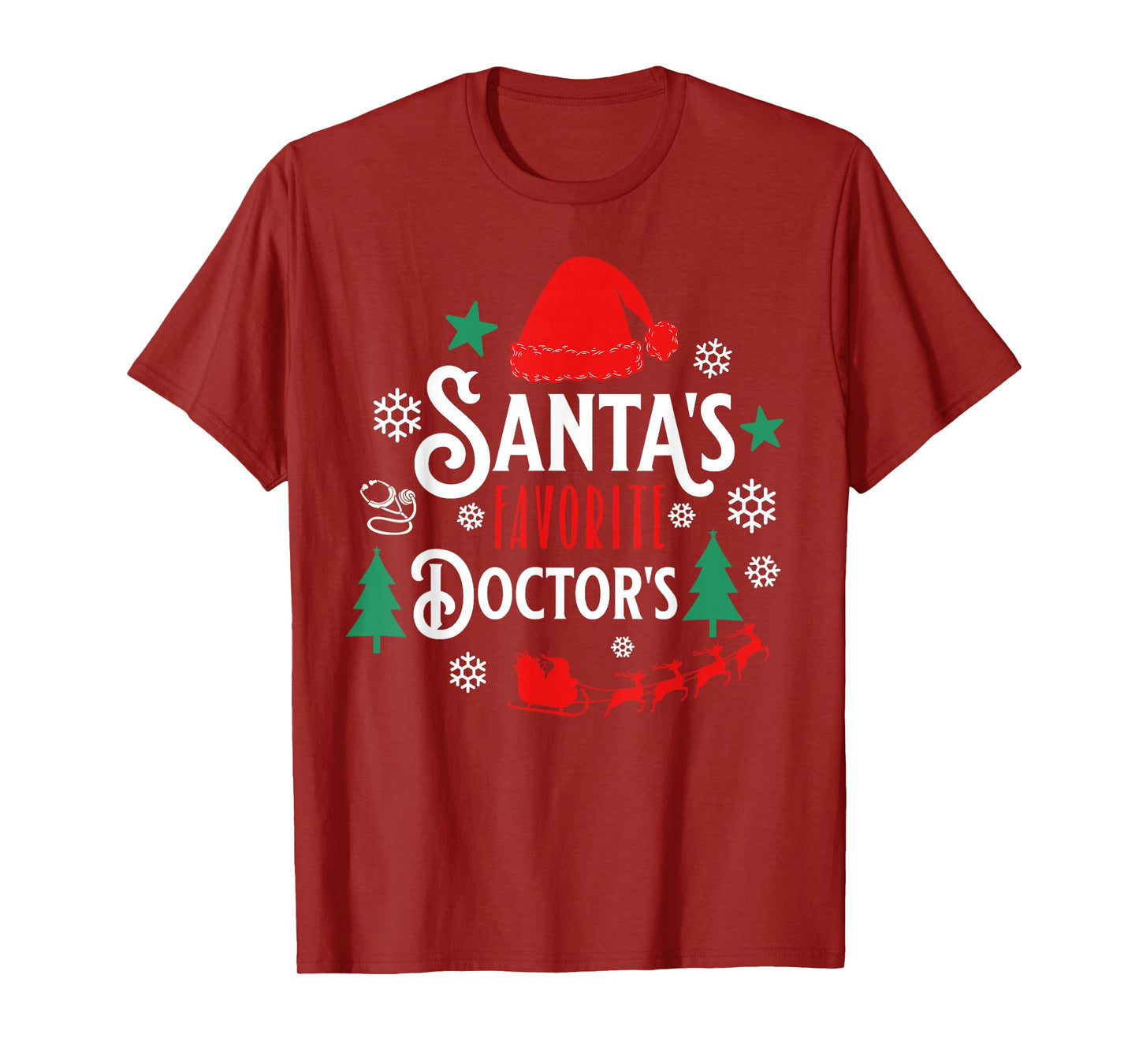 Santa Loves Doctor's Funny Christmas Doctor Holiday T-Shirt