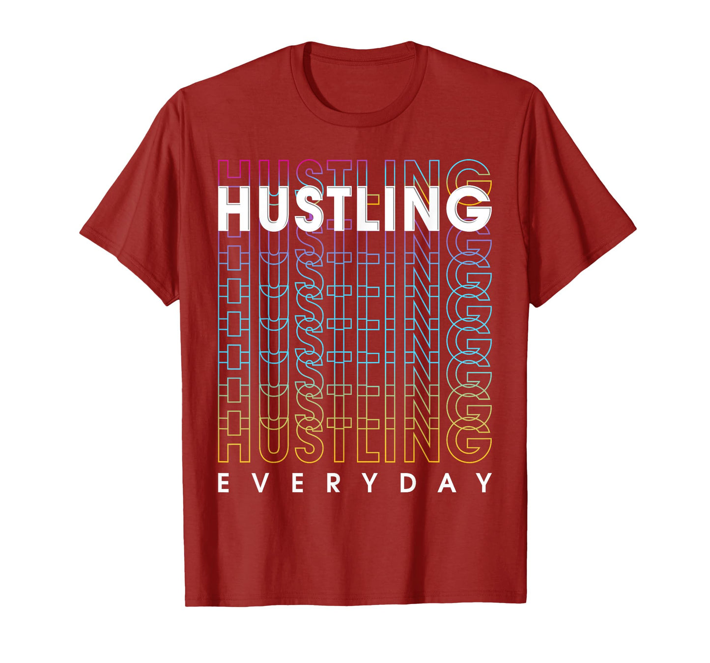 Motivational Quote CEO Entrepreneur Gifts by DMTRY Unisex-Adults Black Modern Letter Print Crew Neck T-Shirt Small