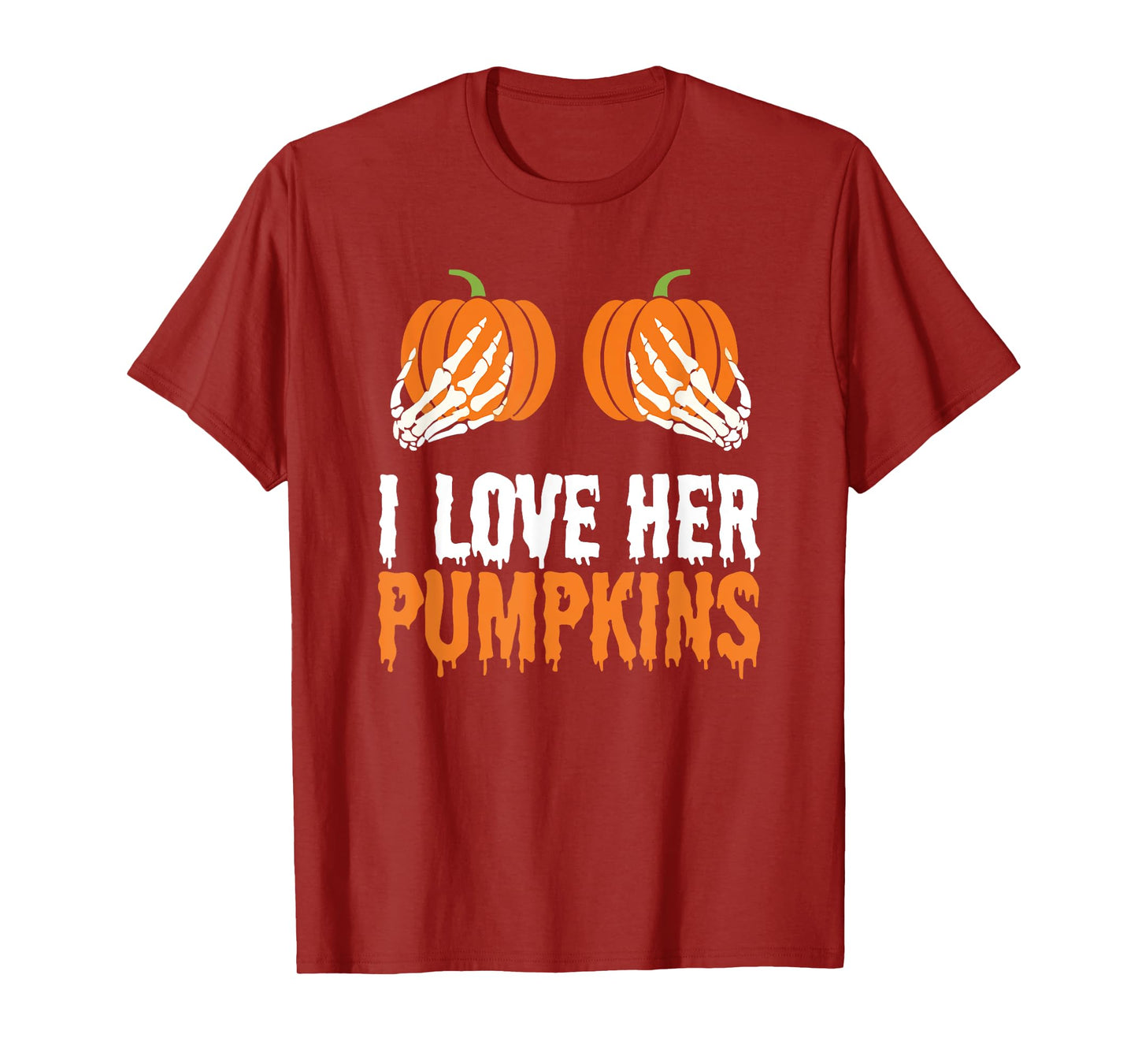 I Love His Broomstick I Love Her Pumpkins Halloween Couples T-Shirt