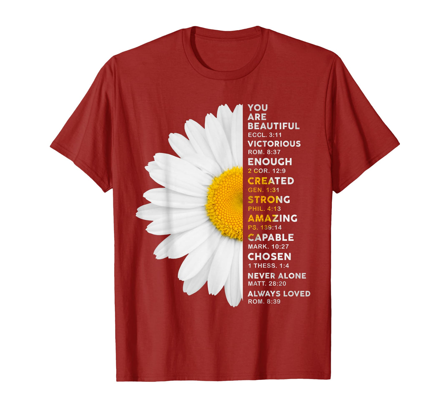 Christian You Are A Beautiful Victorious Enough Daisy Flower T-Shirt