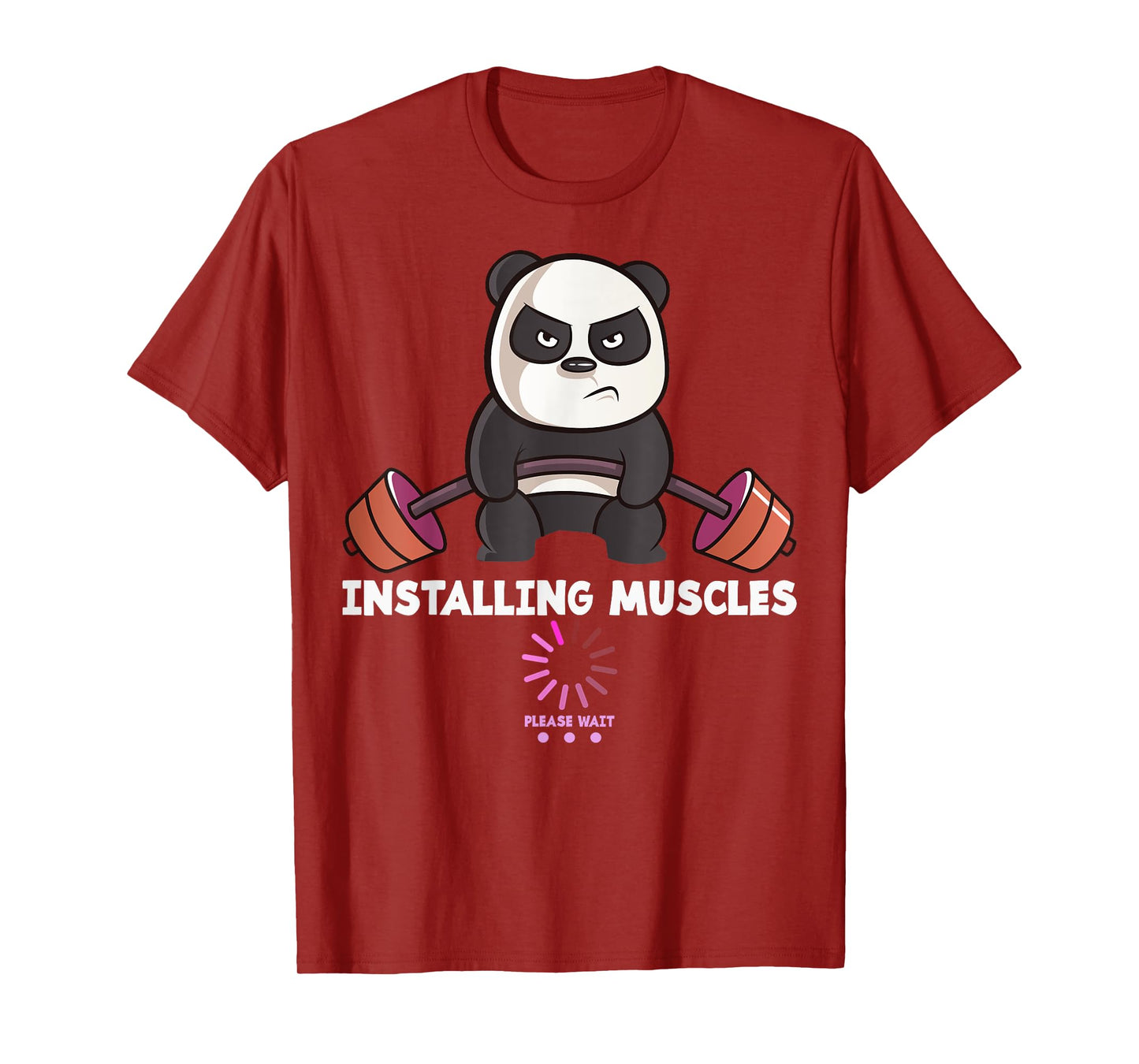 Panda Weightlifting Gym Workout Humor Deadlift Inspirational T-Shirt