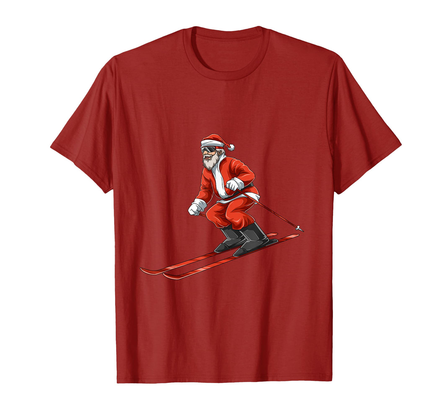 Santa Claus Retro Ski T-Shirt