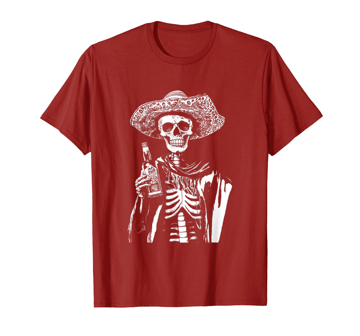 Vintage Skeleton Tequila Mexico Dia De Los Muertos Mexican T-Shirt