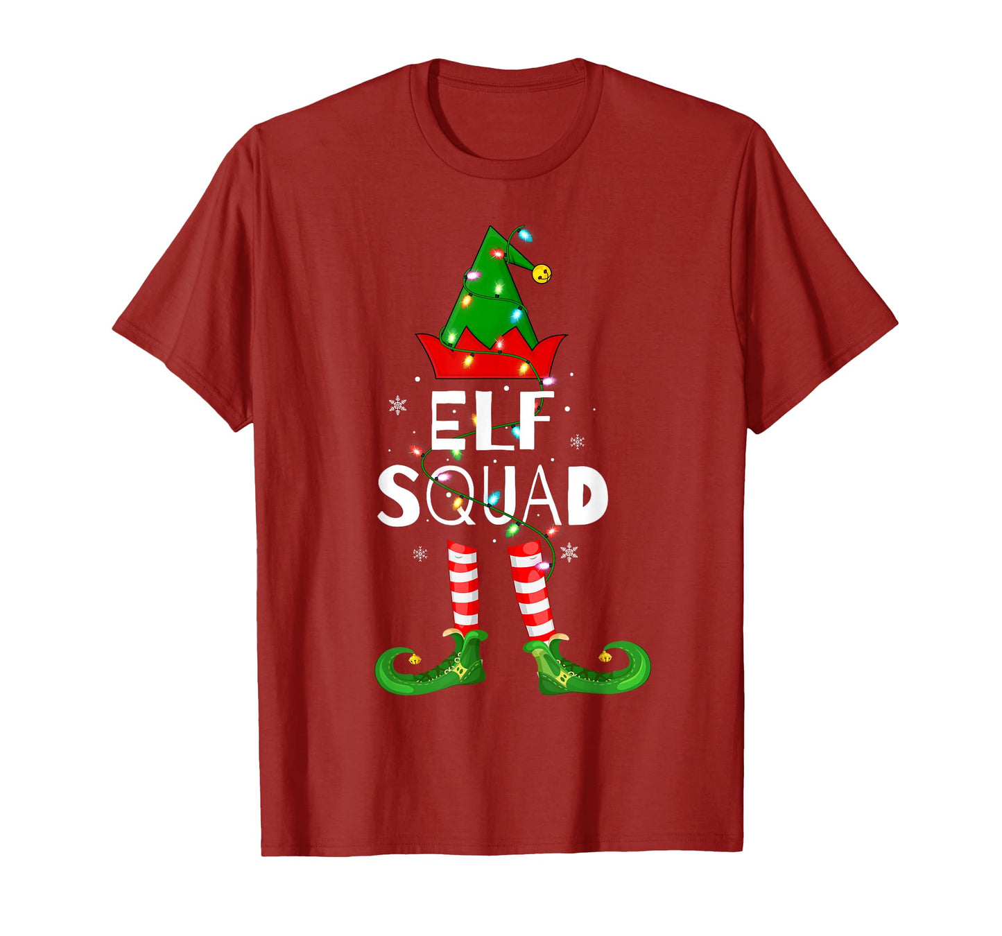 Elf Squad Xmas Matching Family Pajamas Funny Elf Christmas T-Shirt