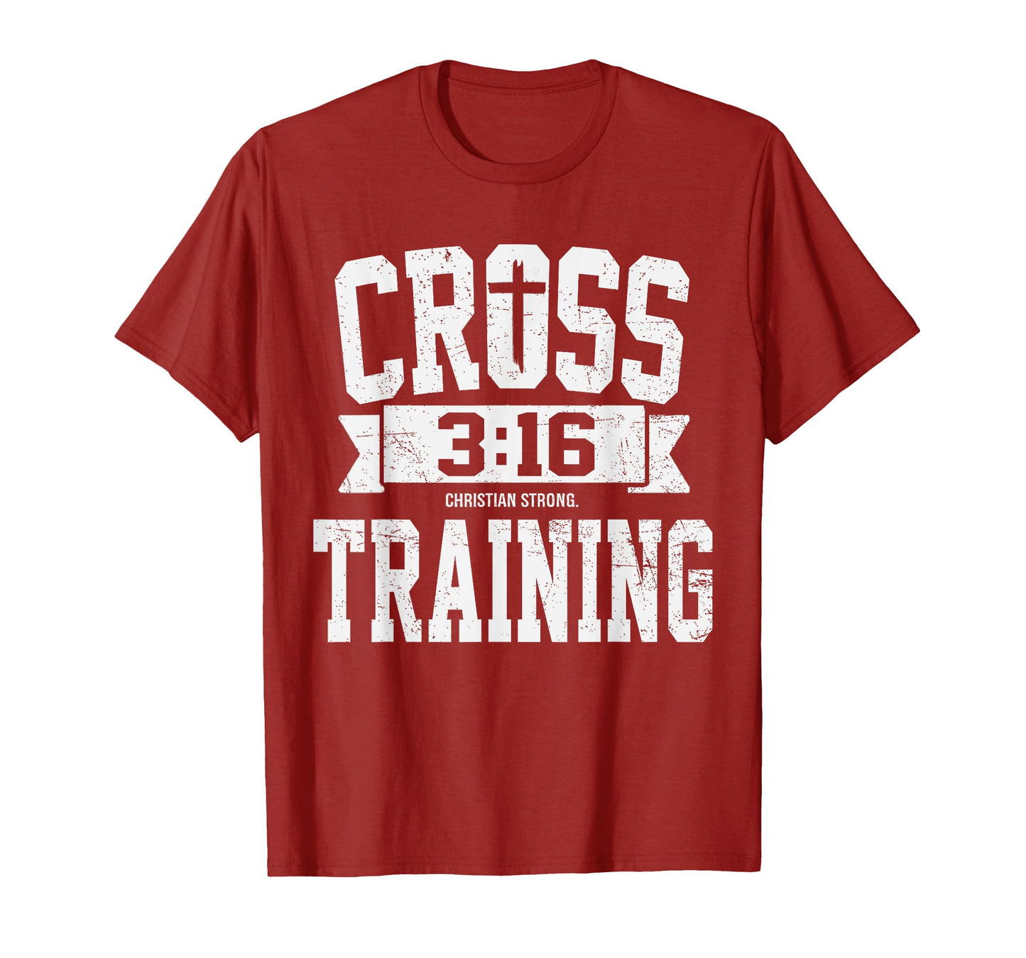 Cross Training 3 16 Christian Faith Motivational Bible T-Shirt