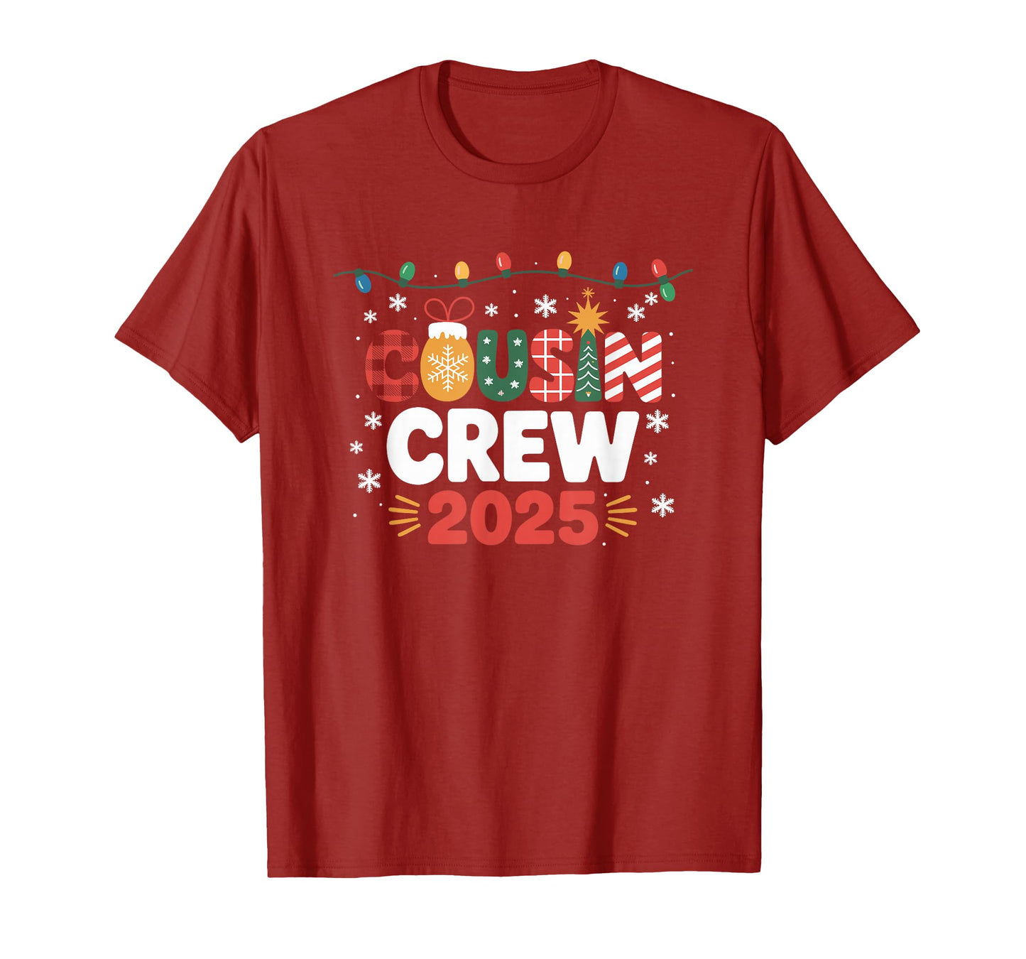 Cousin Crew Christmas 2025 Family Matching Xmas T-Shirt