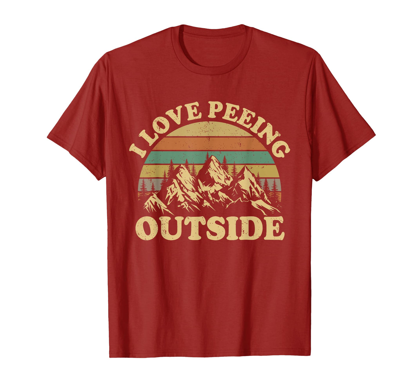 Retro I Love Peeing Outside Camping Hiking Camper Men Women T-Shirt