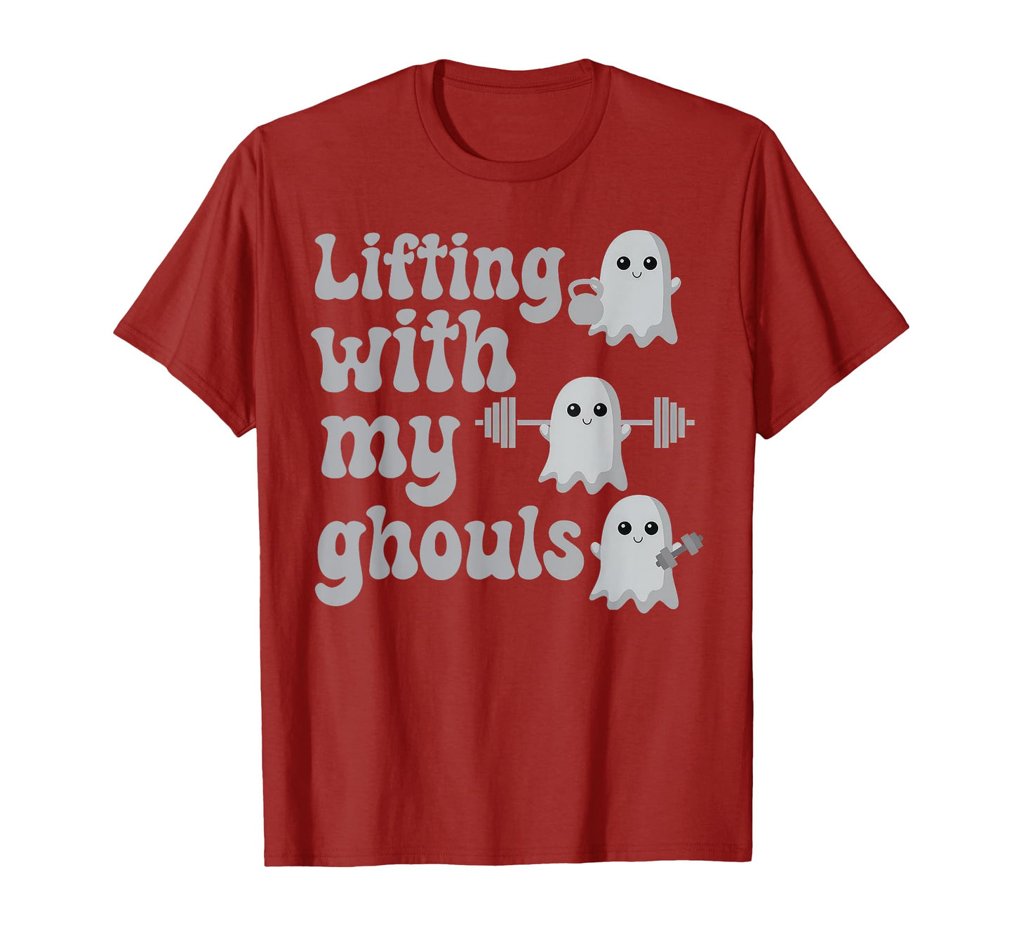 Lifting With My Ghouls Halloween Gym Workout Weightlifting T-Shirt
