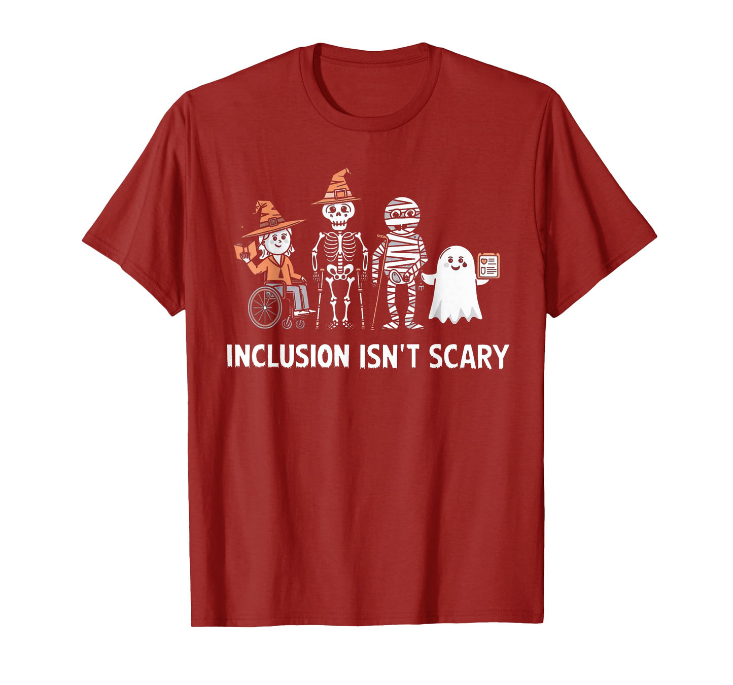 Inclusion Isn't Scary SLP Halloween Costume Sped Teacher T-Shirt