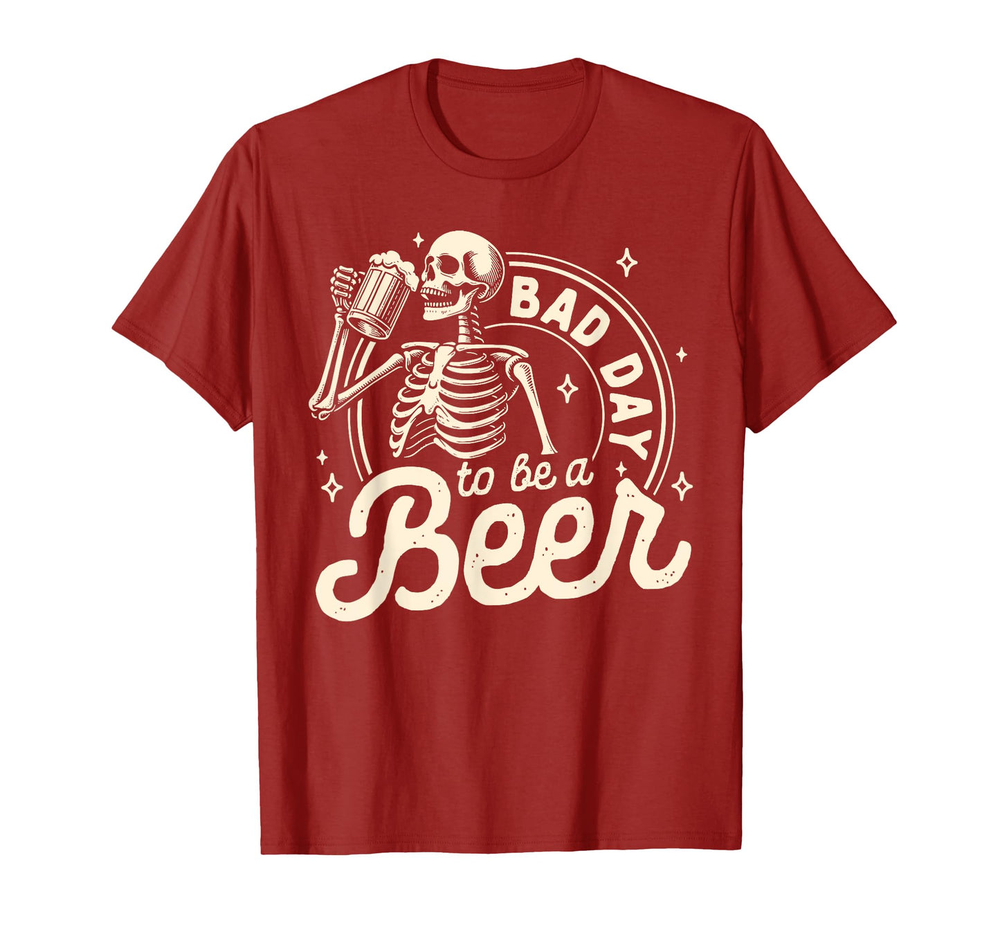Vintage Dad Funny Skeleton Drinking Mens Halloween T-Shirt