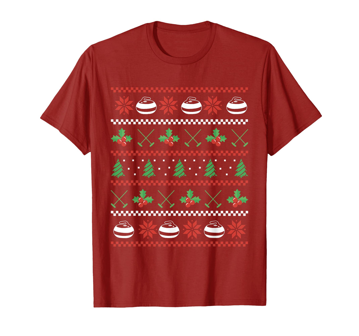 Curler Curling Stone Winter Sports Curling Christmas T-Shirt