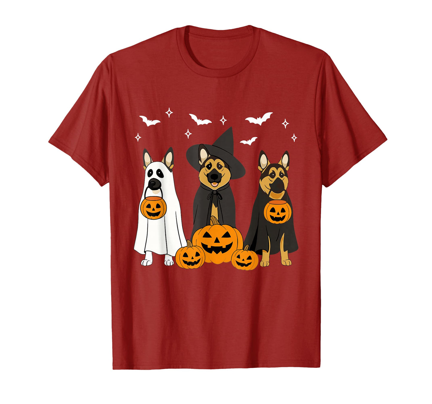Witch German Shepherd Halloween German Shepherd Dog Mom T-Shirt