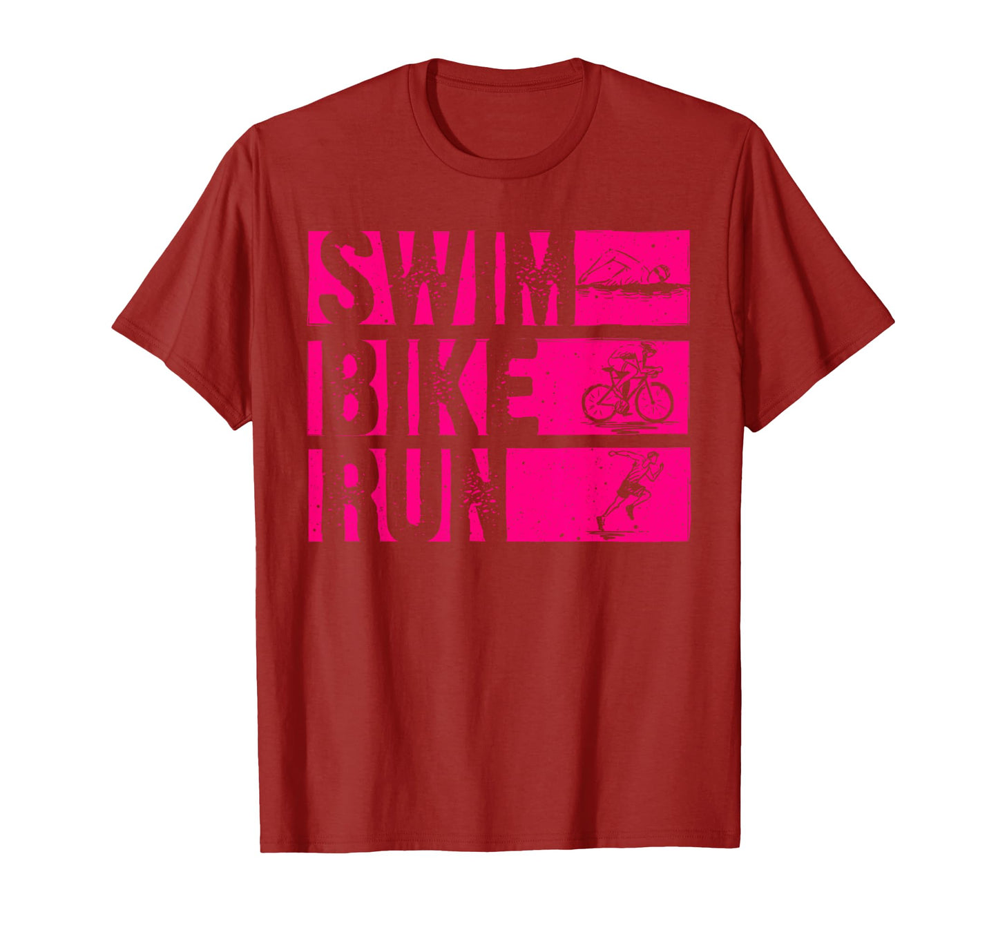 Funny Triathlon Swim Bike Run Design Men Women Triathletes T-Shirt