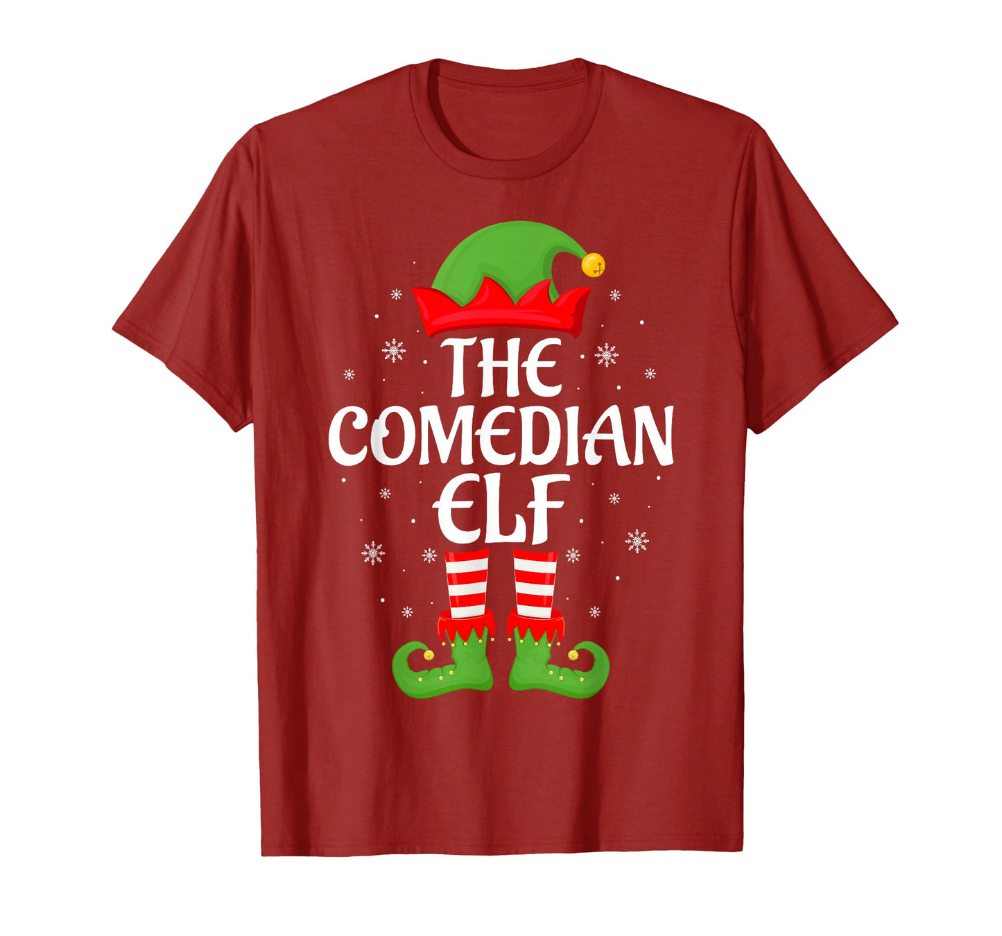 Comedian Elf Xmas Family Matching Elf Squad Christmas T-Shirt