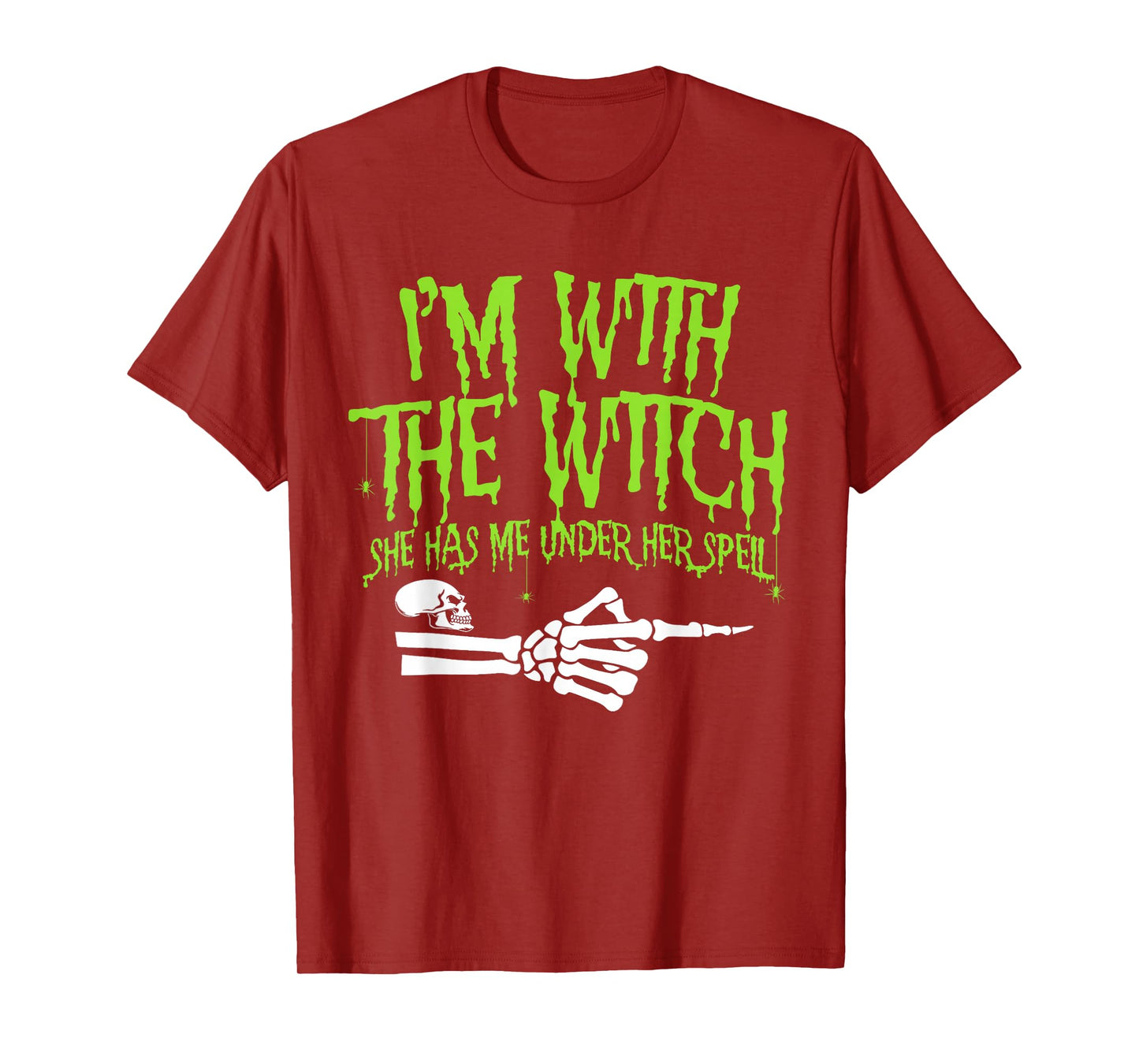 I'm with The Witch Funny Halloween Couple Costume Party T-Shirt