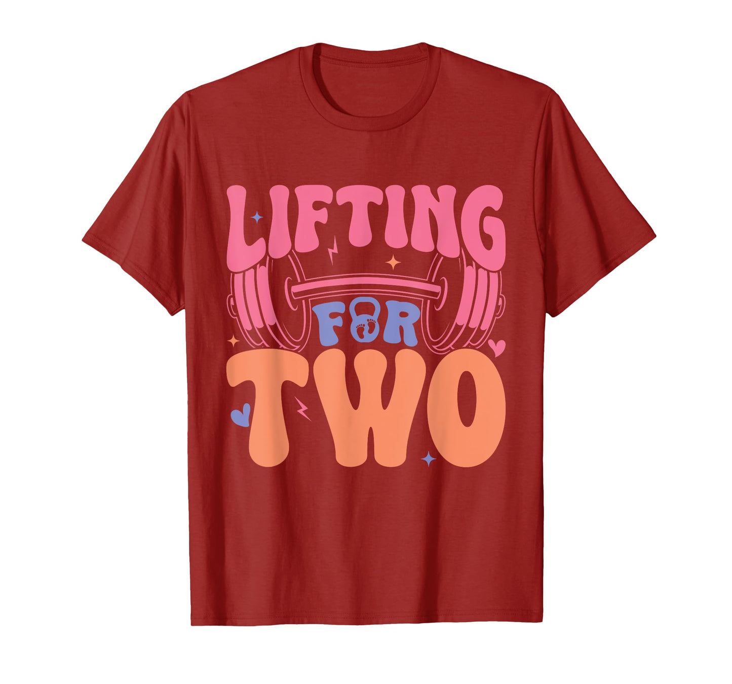 Lifting Two Pregnancy Expecting Gender Fitness Gym Workout T-Shirt