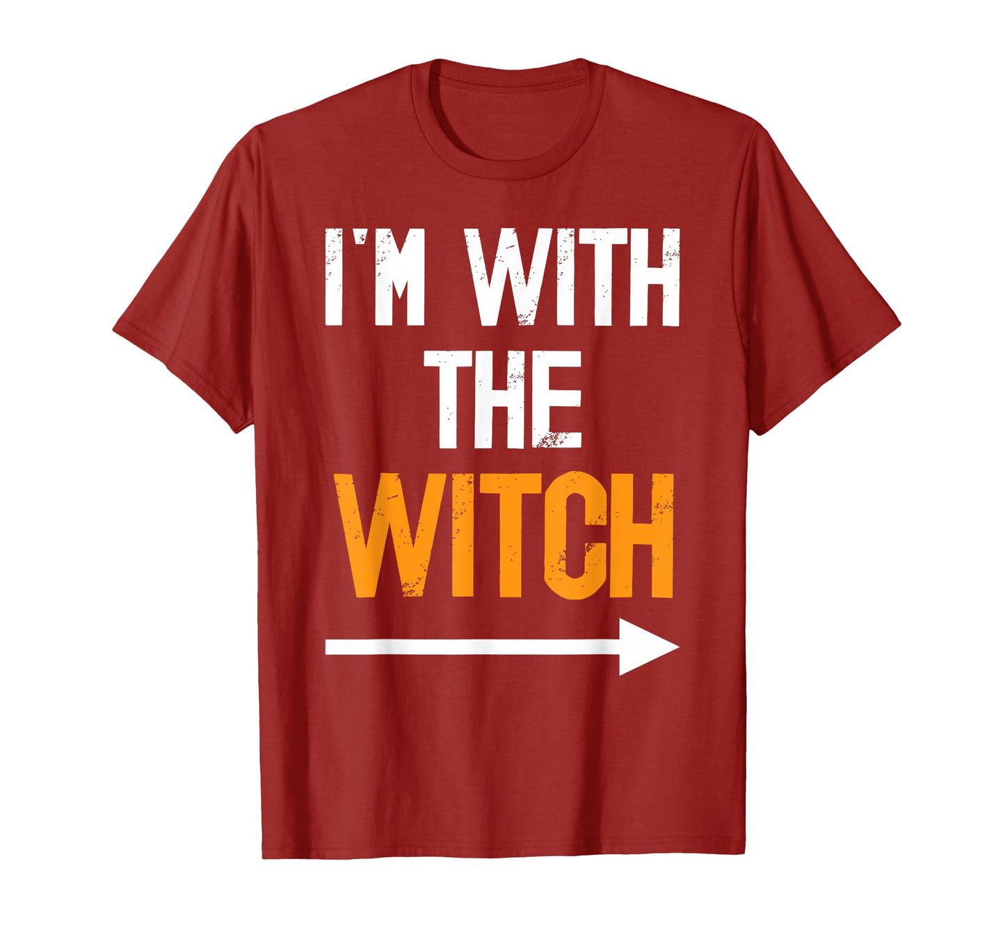 I’m With The Witch Halloween Couples Costume Autumn Party T-Shirt