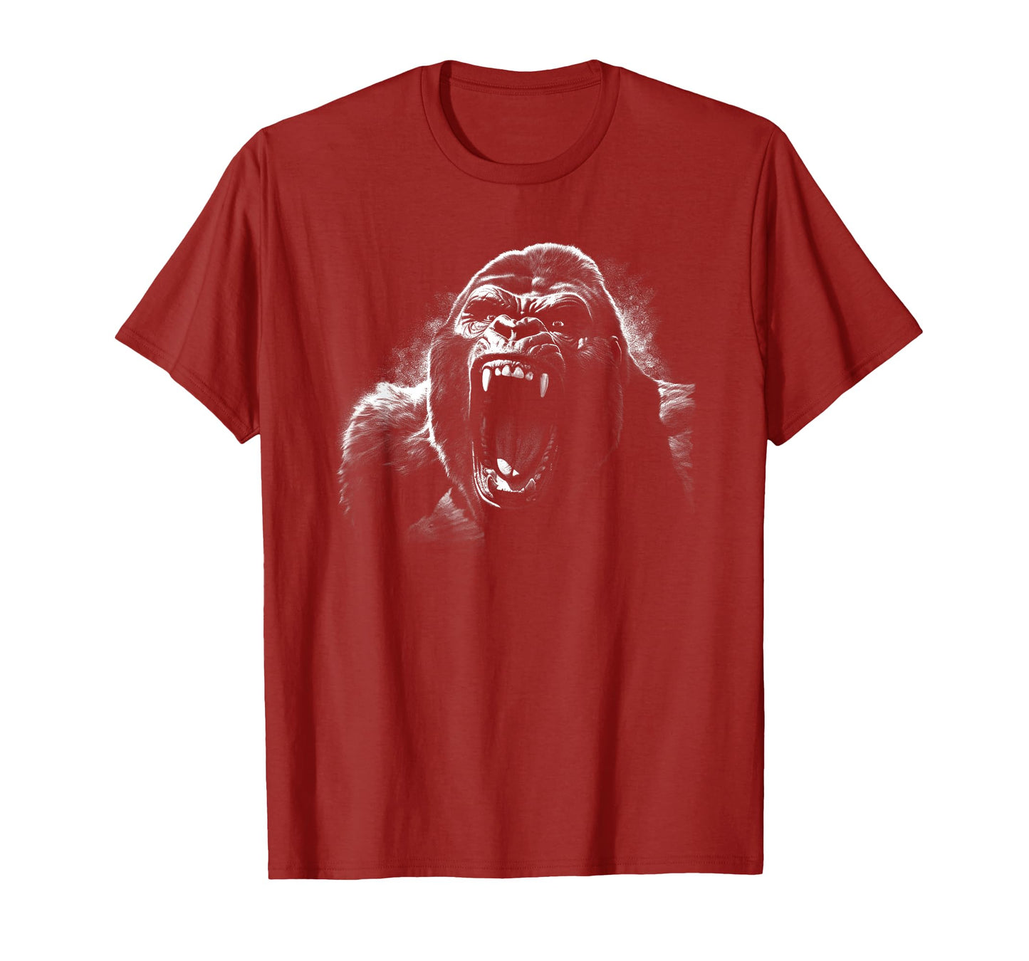 Gorilla Face Angry Growling Scary Silverback Gorilla T-Shirt
