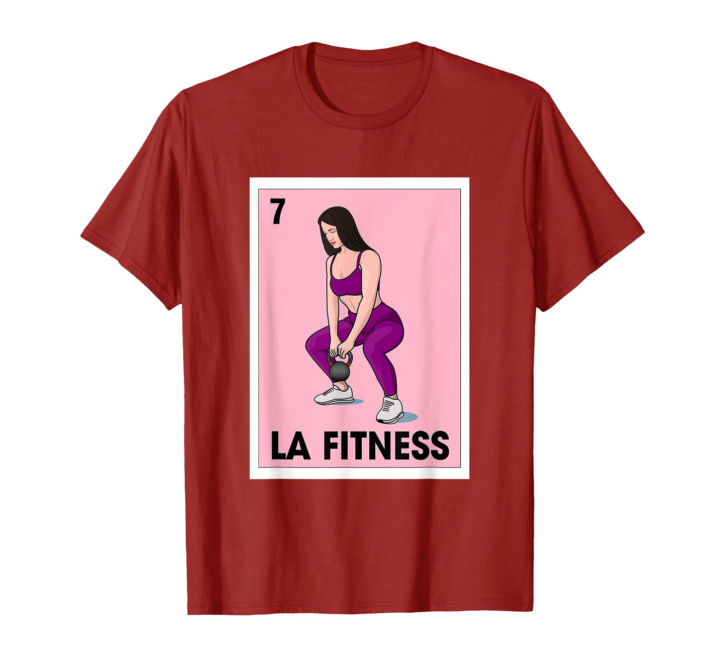 La Fitness Mexican Bingo Card Game Workout Gym Exercise T-Shirt
