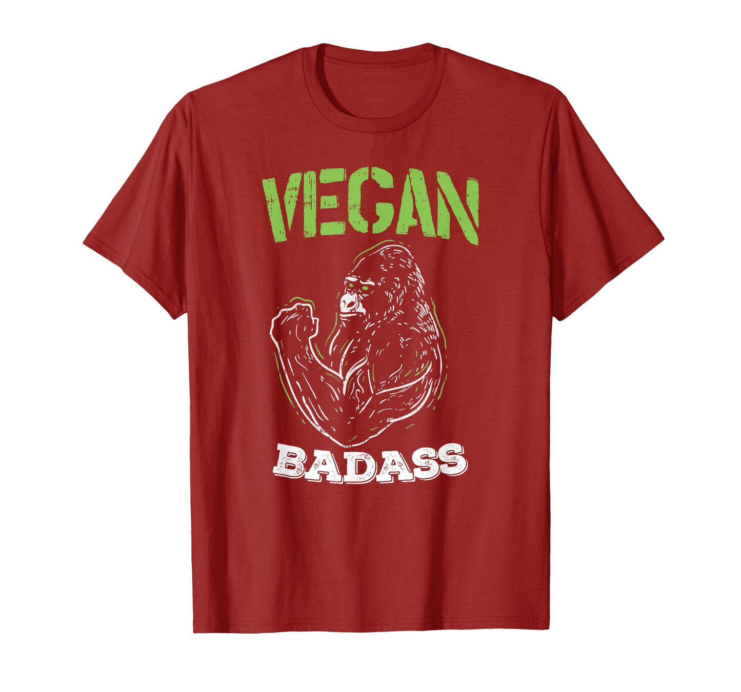 Vegan Badass Plant Powered Muscle Veggie Go Green Fitness T-Shirt