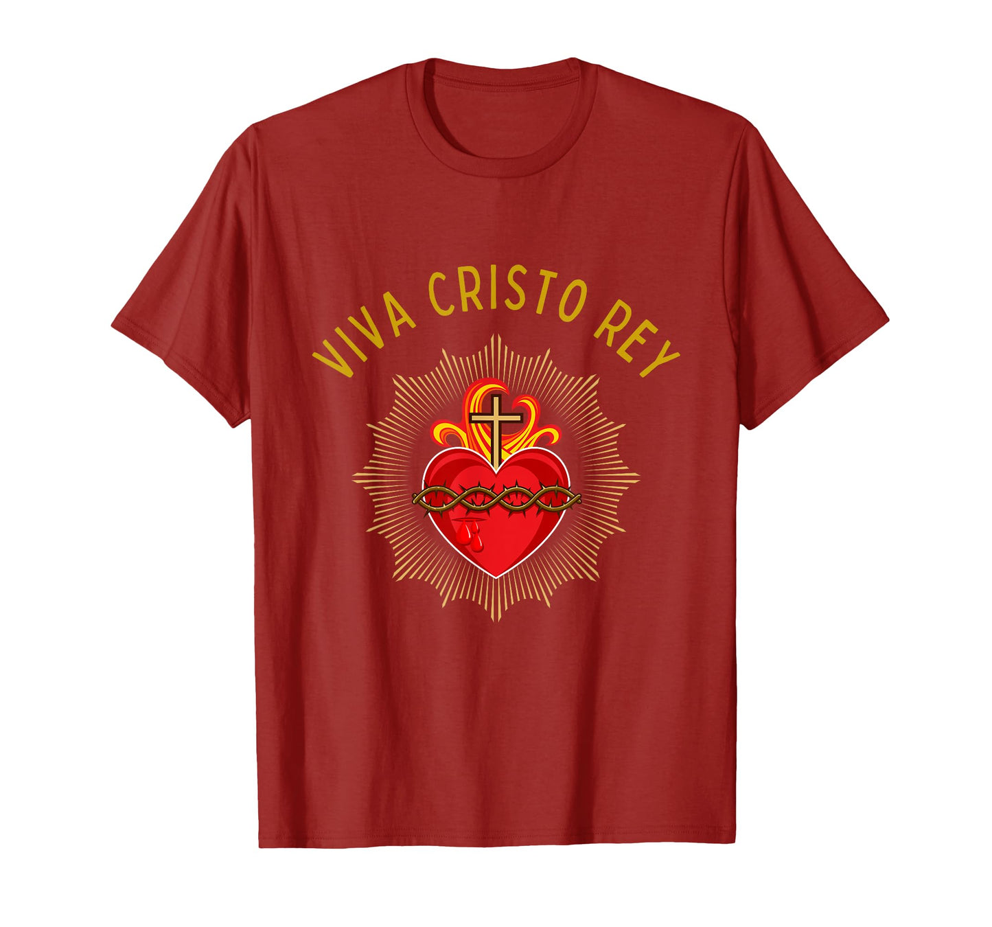 Roman Catholic Sacred Heart Viva Cristo Rey T-Shirt