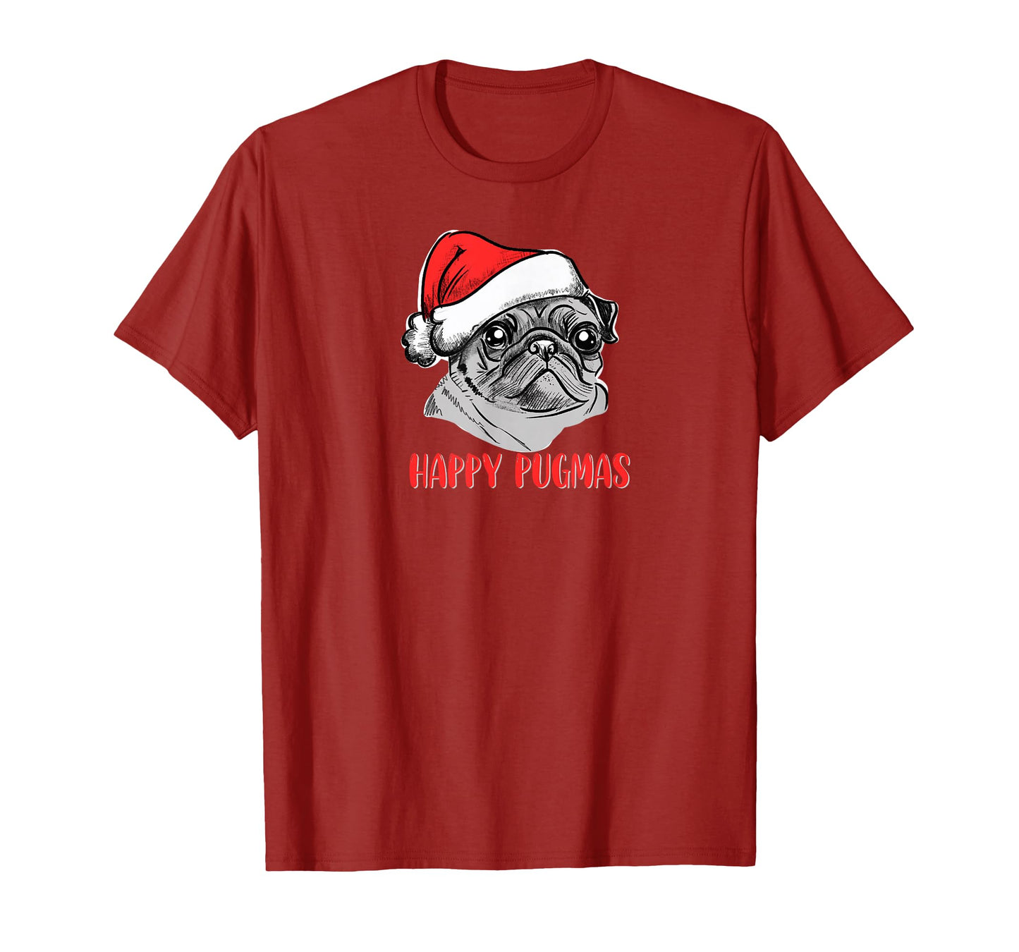 Pug Santa Happy Pugmas T-Shirt