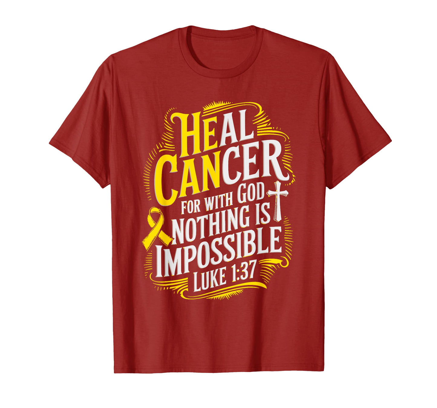 Heal Cancer Survivor Childhood Cancer Awareness T-Shirt